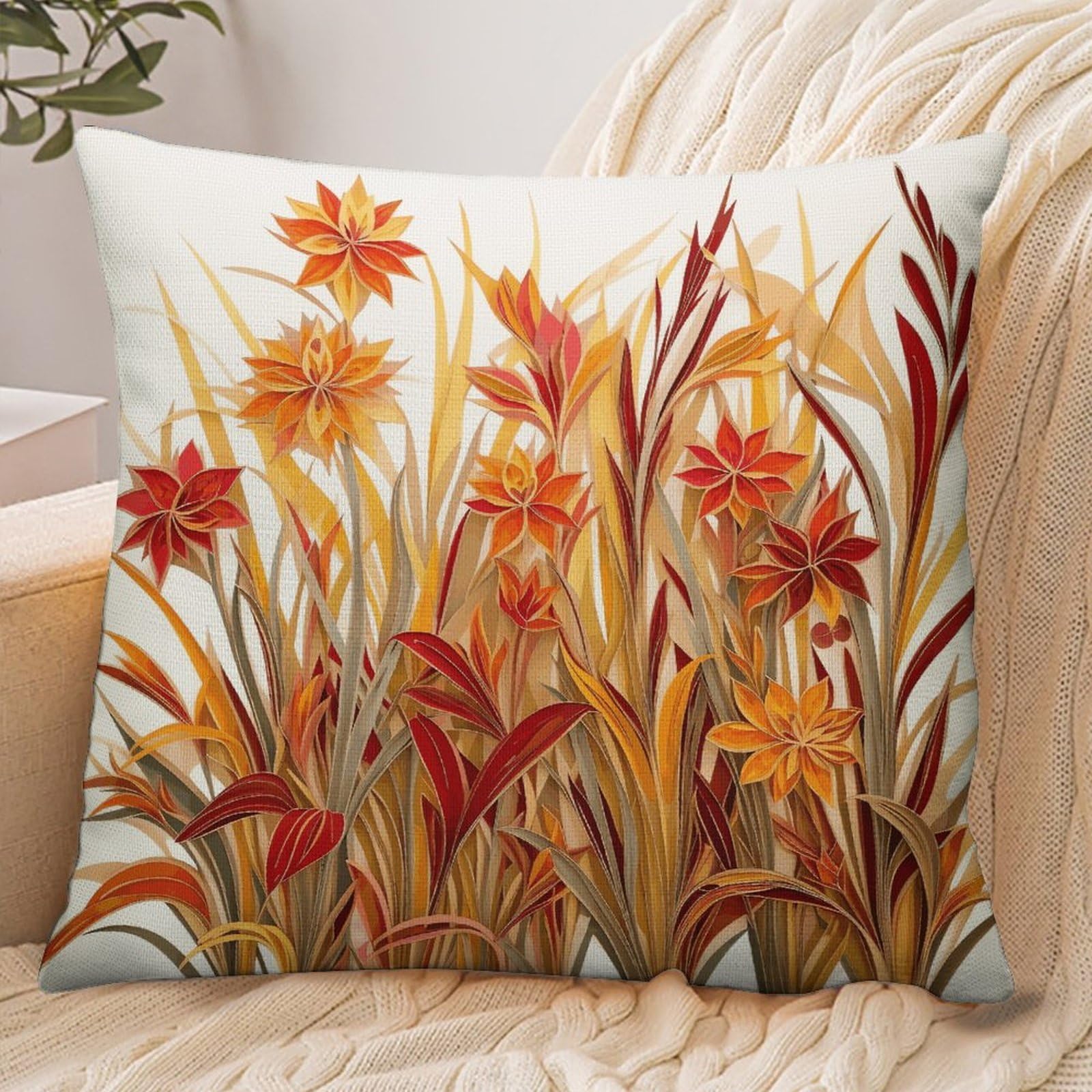 Fekiloot Style Grass Pattern Pillowcase Pillow Sham Pillow Case