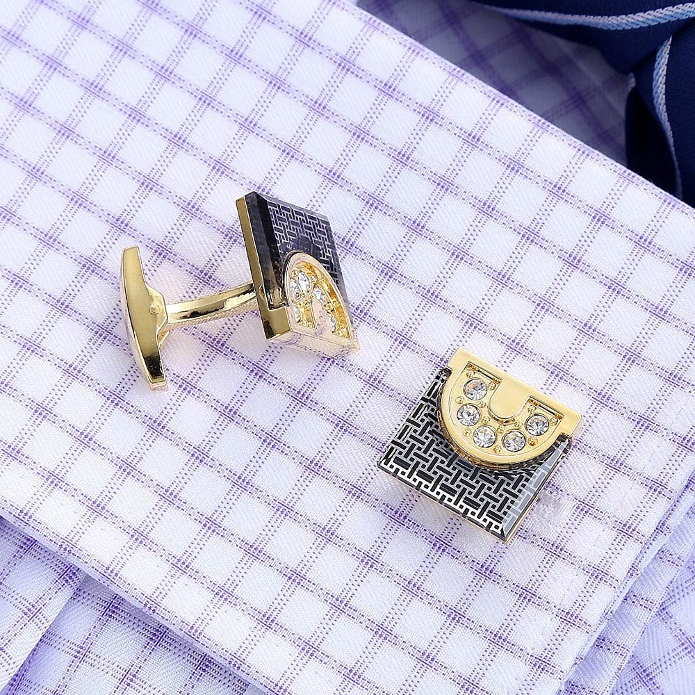 Fermacravatta Fermacravatta Dorato Gemelli Abito Elegante Abito Manica Chiodo Colletto Fermacravatta Accessori Abbigliamento Uomo