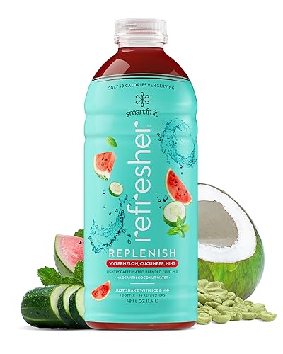 Smartfruit Replenish Refresher + extracto de café verde, sin OMG, sin aditivos, vegano, 48 onzas líquidas