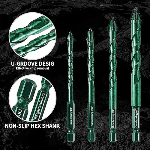 Miniatura 6 de Juego de brocas de carburo de tungsteno de 7 piezas, adecuadas para escenarios de renovación industrial y doméstica que pueden perforar azulejos de