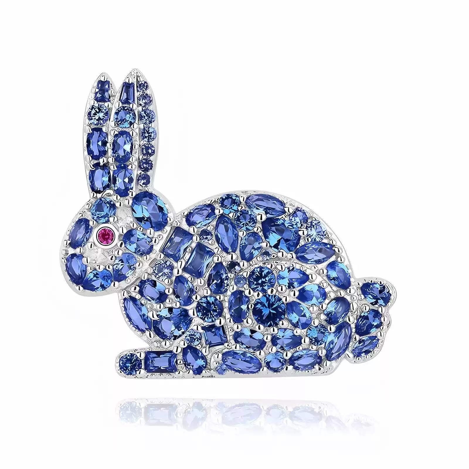 Spilla a forma di coniglio, spilla a forma di animale, decorazione di giacche, stoffa, accessori for gioielli