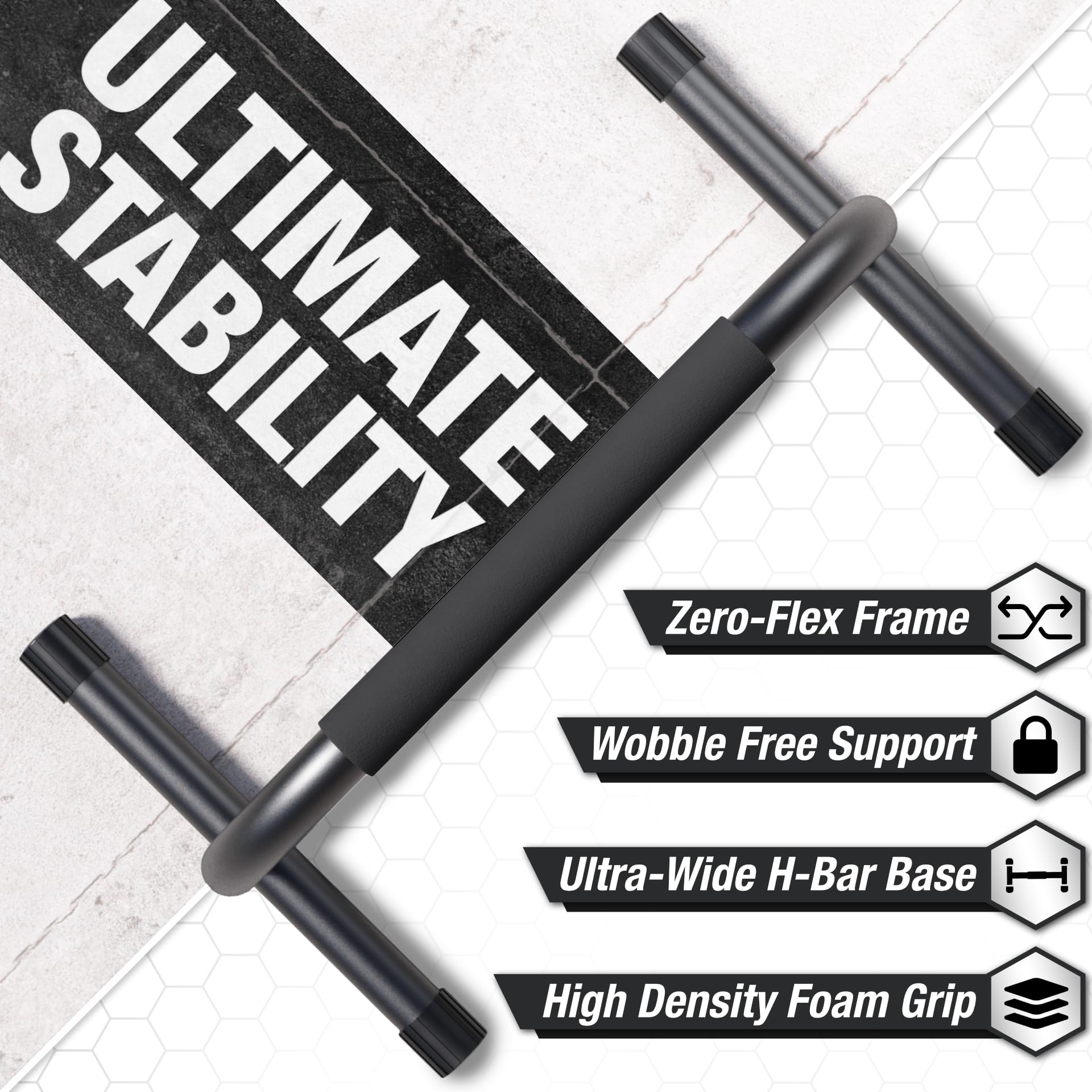 Lebert Fitness Support de barre de traction original Equalizer Total Body Renforcer Barre de traction Équipement de gym Station de trempage – Bande de résistance aux hanches, guide d'entraînement et groupe en ligne