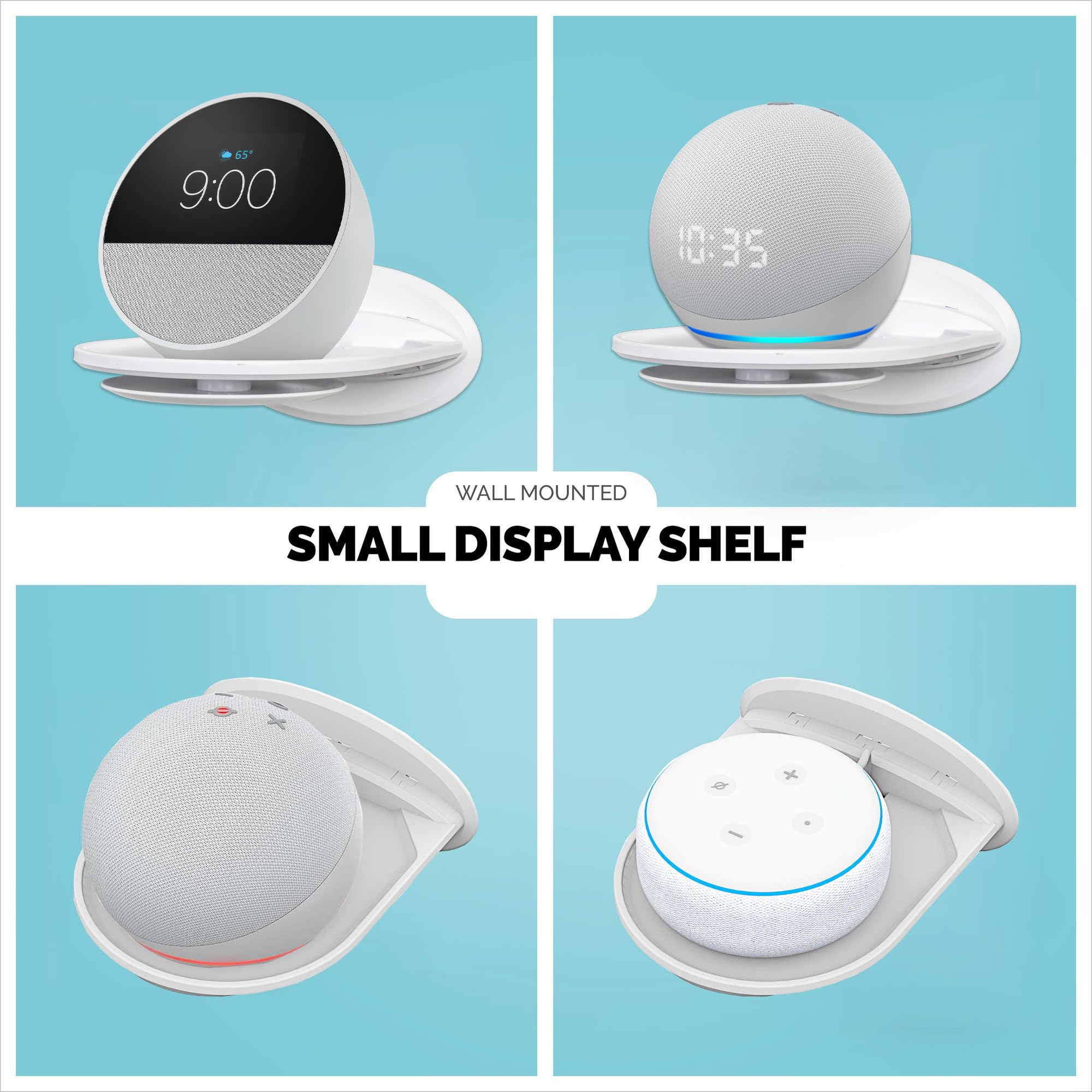 Amazon.com: PUUUCI Wall Mount Shelf, Compatible with Echo Spot