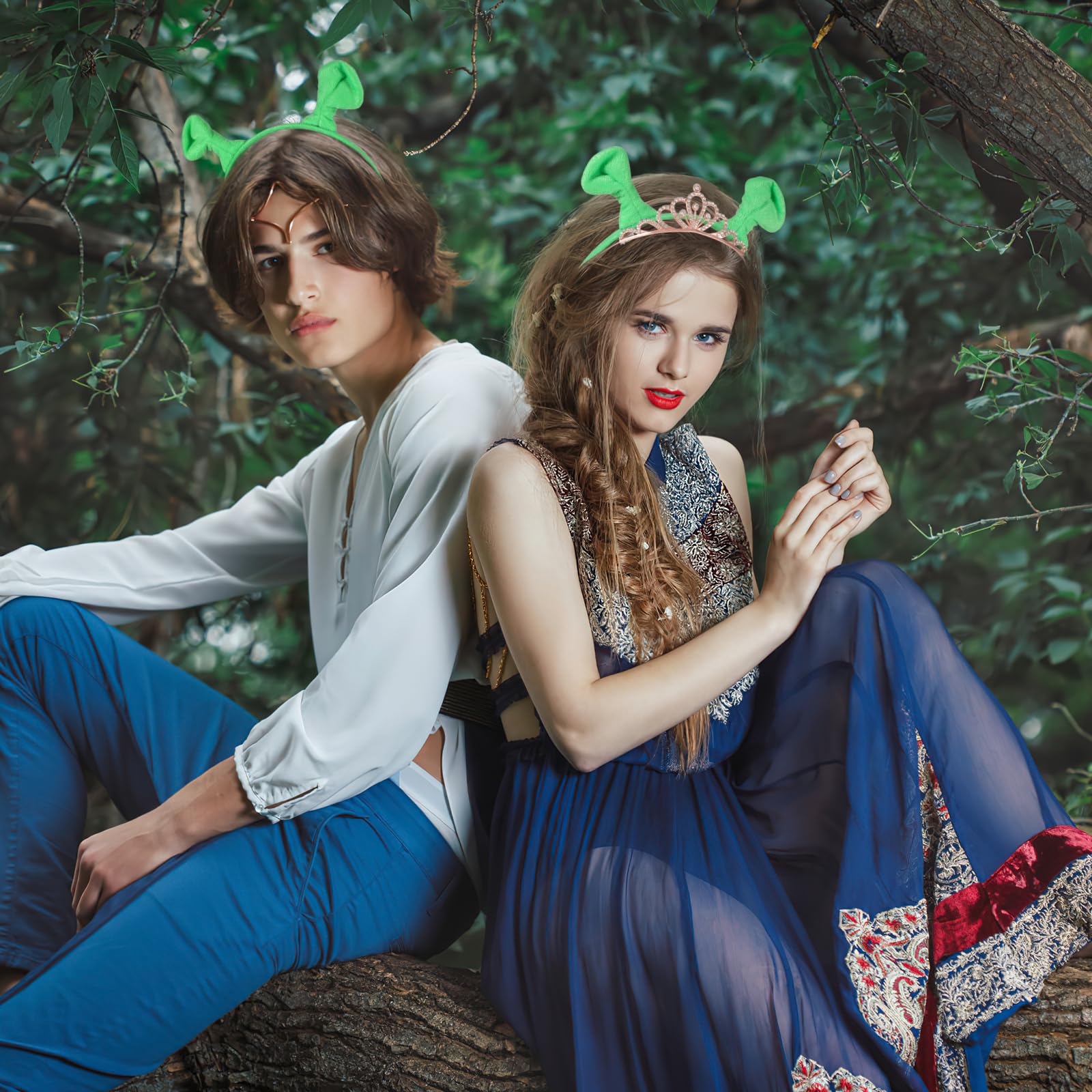 Costume Orco Adulto - Set 3 Pezzi Con Cerchietto Orecchie, Gilet Marrone E Guanti Verdi Per Halloween E Cosplay - Foto 8