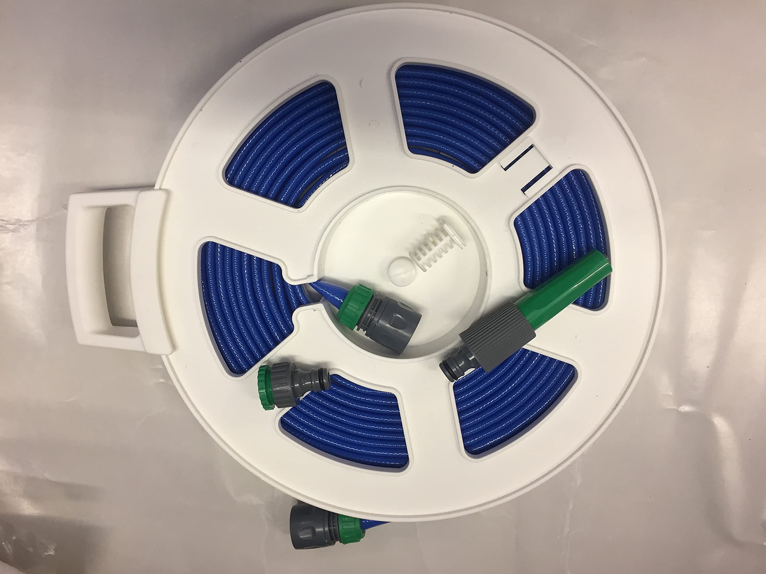 Dkn Leisure 10M Hose Reel With Flat Hose Garden Car Clean Or Motorboat Motorbike
