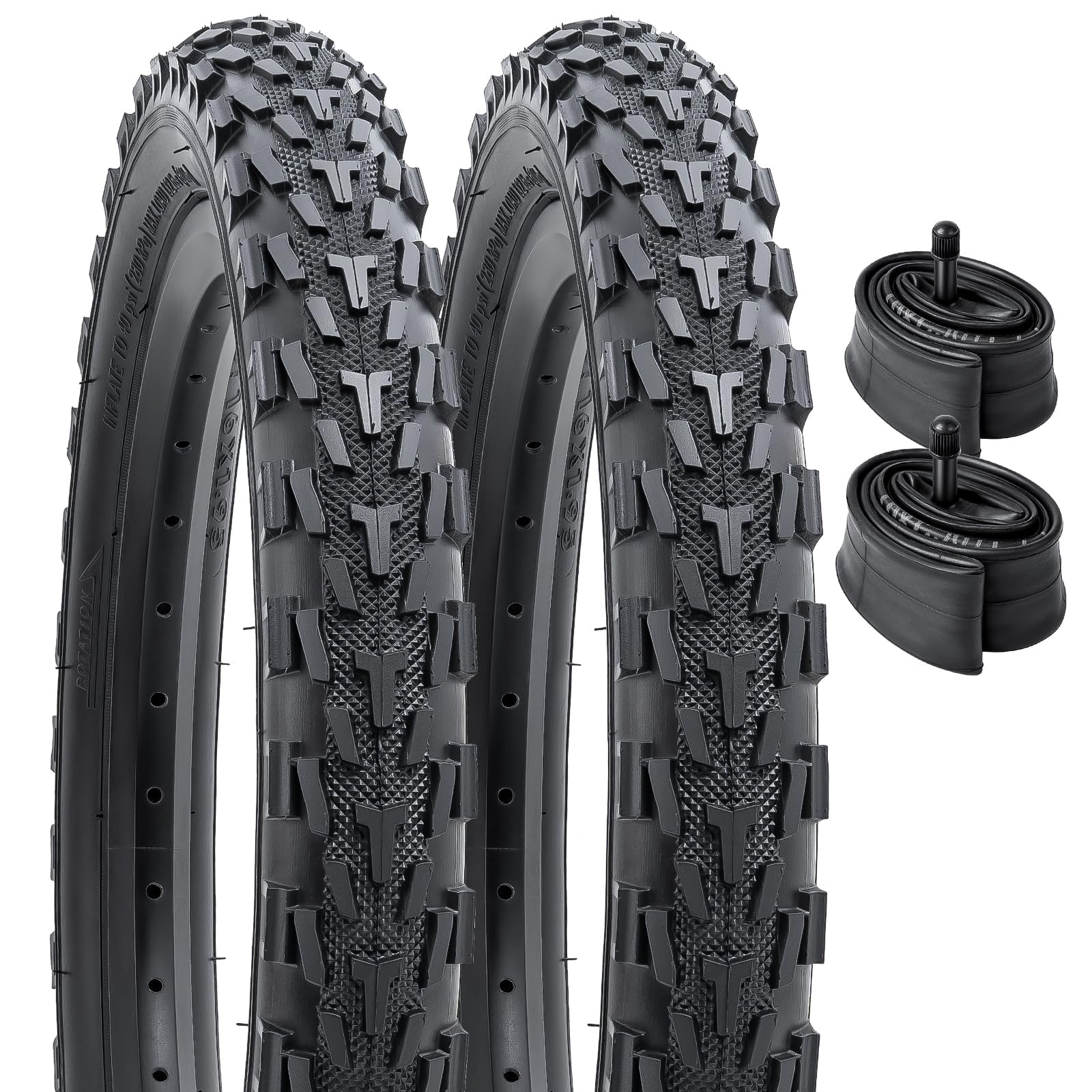[引き取り限定] 自転車パーツ:タイヤ、チューブ(16インチ)セット Amazon | 自転車タイヤ 16x1.75/47-305 2本 自転車チューブ 16インチ x