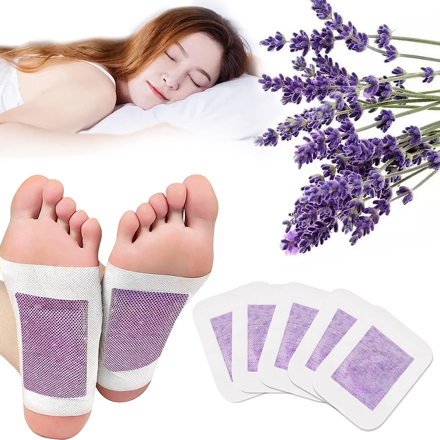 Detox Lavender Foot Pads Detox Foot Patches Remove Toxins Cleansing Detox Foot Patches Kit for Release Body Pain Free Foot Pads for Stress Relief Sleep (20 PAD) (B0CGNFGJWD) Amazon Price History, Amazon Price Tracker