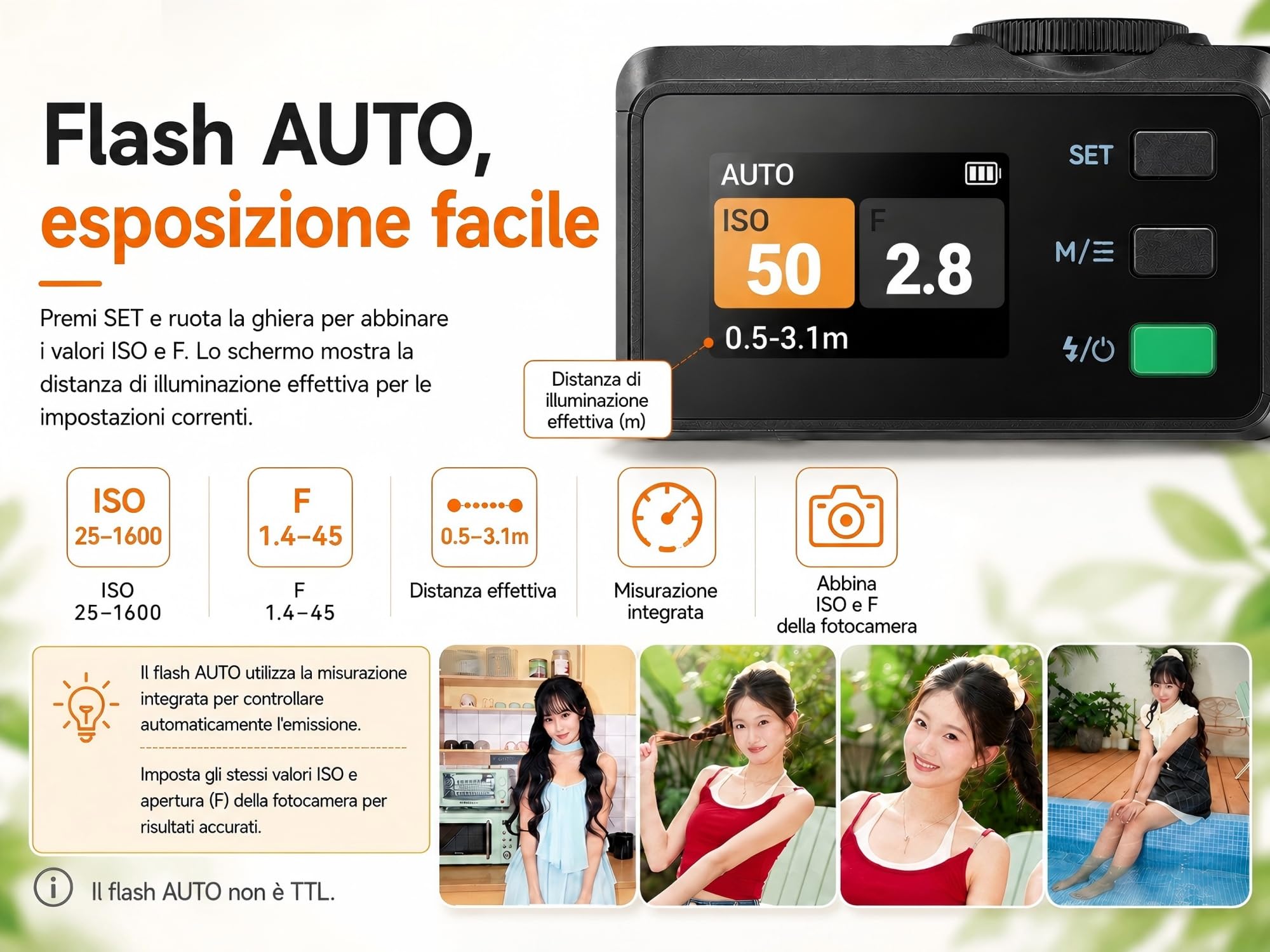 Godox iM30Pro iM30 Pro Mini Flash per Fotocamera, GN15 Flash Godox, AUTO e M, 550 Scatti, 1,5s, USB-C, Slitta a Contatto Singolo per Sony Canon Nikon Fujifilm Olympus Ricoh Leica Panasonic Pentax