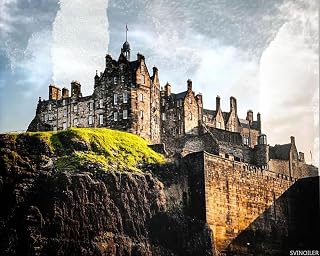 SVINOILER Paint by Numbers Kit for Adults Castle Scotland UK Ancient Pictures 16x20inch DIY Color by Numbers Acrylic Paint Unframed Canvas Painting Kits for Beginner