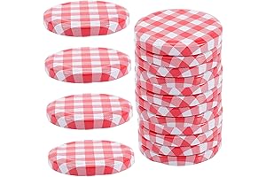 CRAFTHROU 40 Pack Glass Mason Jar Storage Lids with Pectin Kit for...