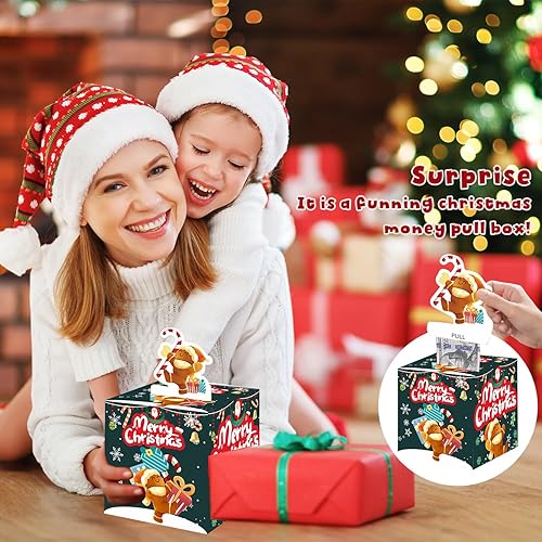 Vista 53 de Caja de dinero de Navidad para tirar de regalo en efectivo, cajas de regalo para dinero en efectivo, caja de regalo sorpresa para padres, amantes
