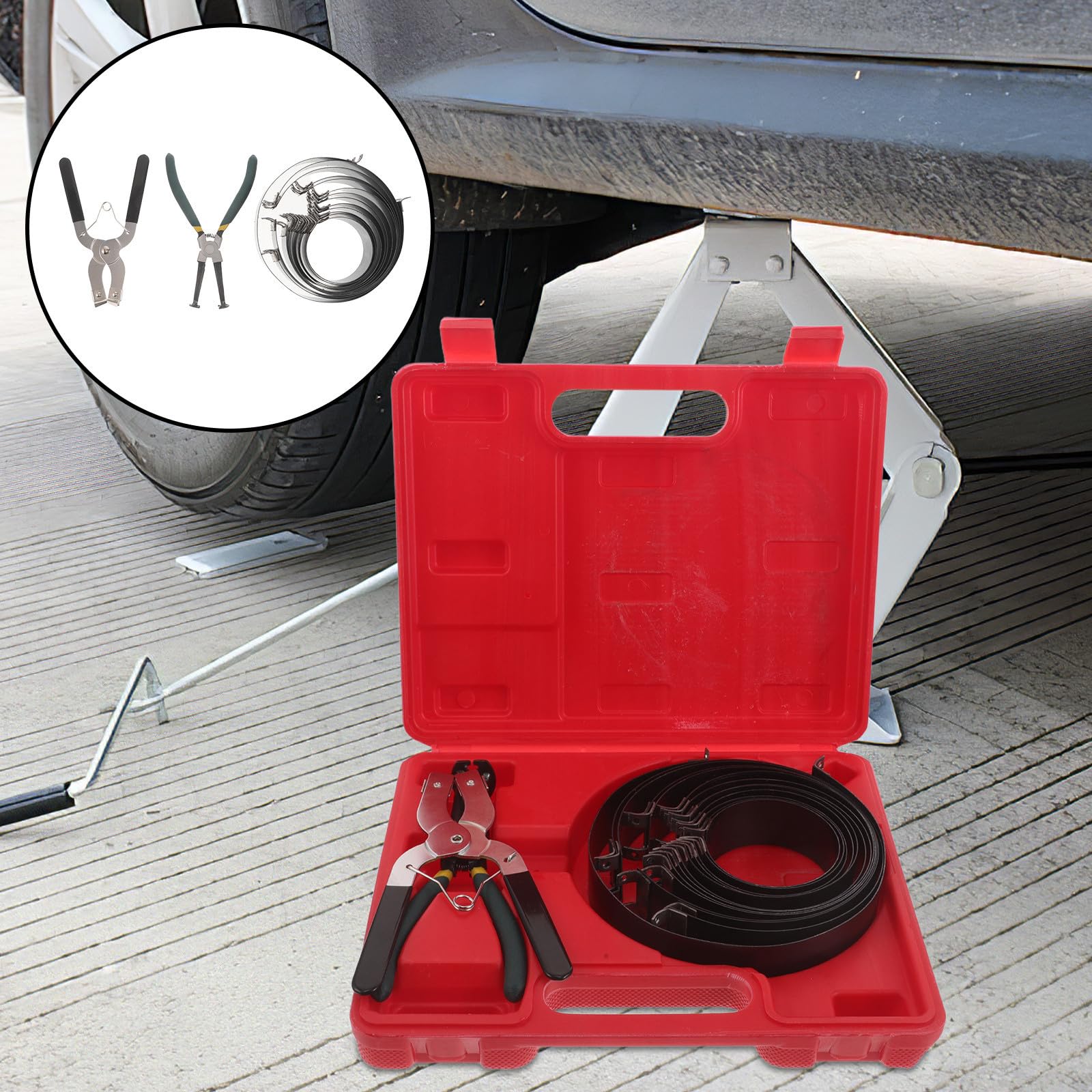 Herramienta de Instalación Herramienta de Montaje y Desmontaje y Resistente para Anillos de Pistón Compresor de Pistón para Automóviles