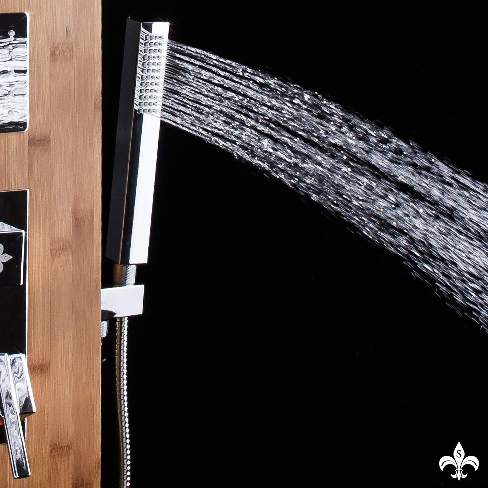 Bambus Premium Duschpaneel 150cm Multifunktion Regendusche Handbrause  Duschsule, : ohne Thermostat : Amazon.de: Baumarkt