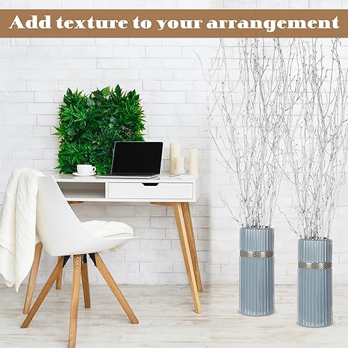 Miniatura 4 de 40 ramas de abedul blanco natural de 29 pulgadas de alto, abedul pintado para relleno de jarrón, paquete de 20 a 25 tallos de ramas blancas largas