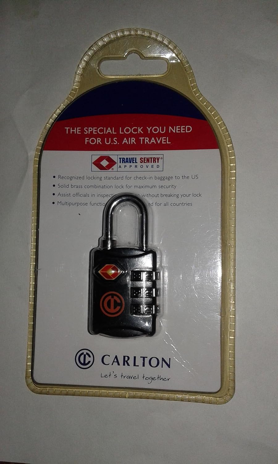 Buy CARLTON TSA LUGGAGE LOCK FIR USA. TRAVEL ACCESSORIES. TRAVEL NEEDS