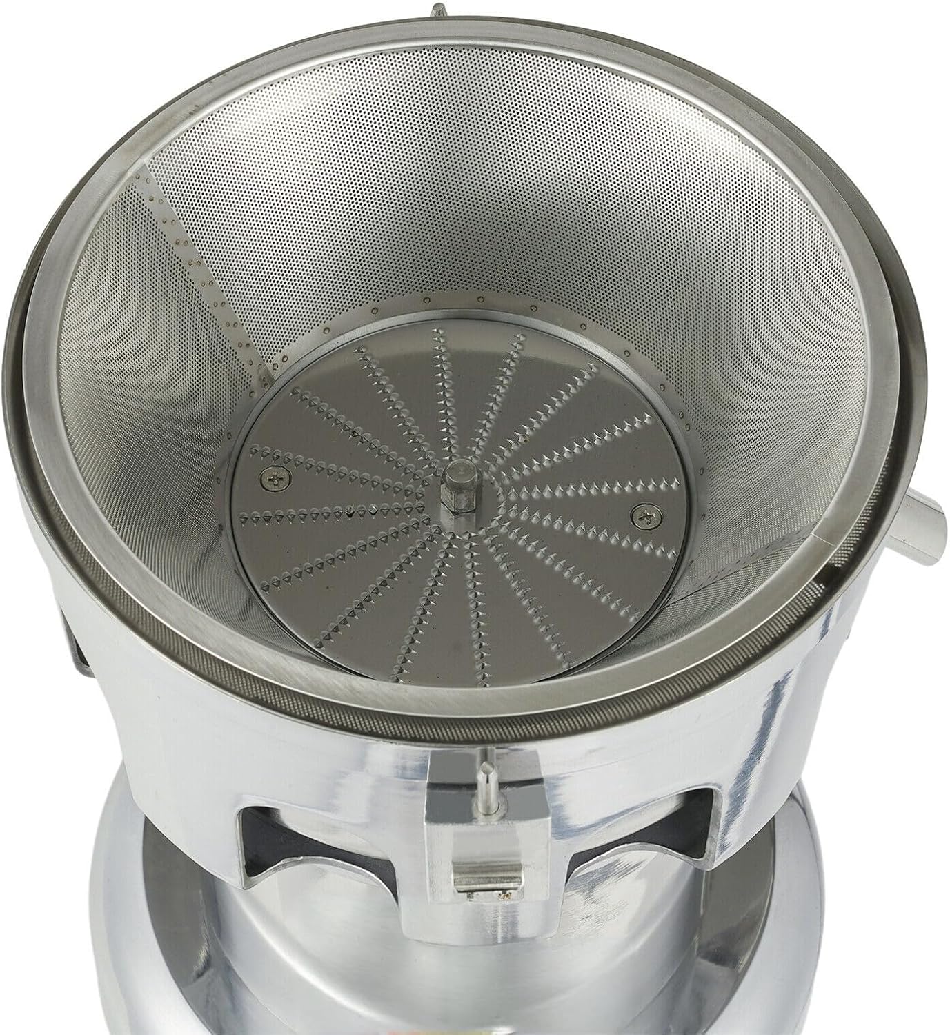 Commercial 370W Automatic Centrifugal Juice Extractor - 110V Electric Stainless Steel Juicer for Fruits & Vegetables, Ideal for Restaurants & Milk Tea Shops with Non-Slip Foot Pads