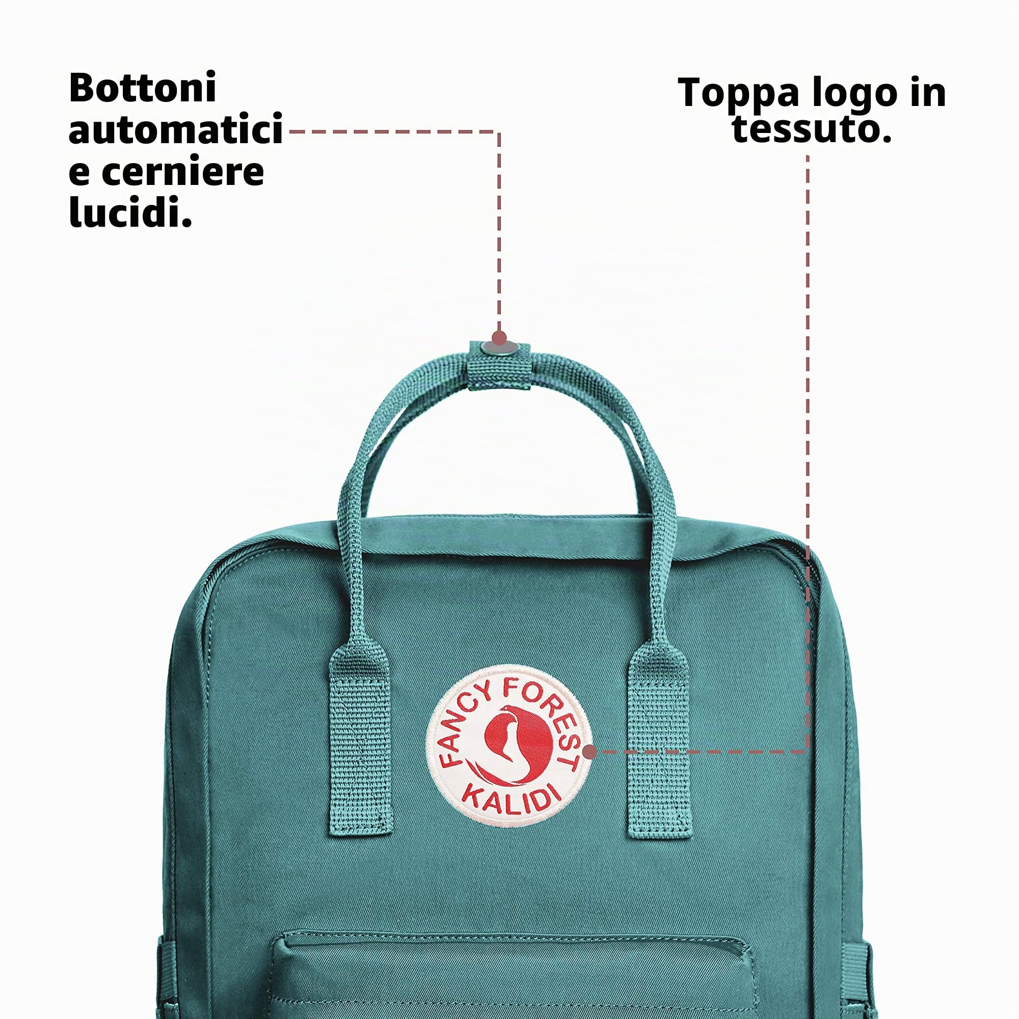 KALIDI Zaino casual leggero per uomo e donna, resistente all'acqua, adatto per laptop da 15,6 pollici, zaino per la scuola per adolescenti, ragazzi e ragazze, zaino da viaggio per lavoro e università
