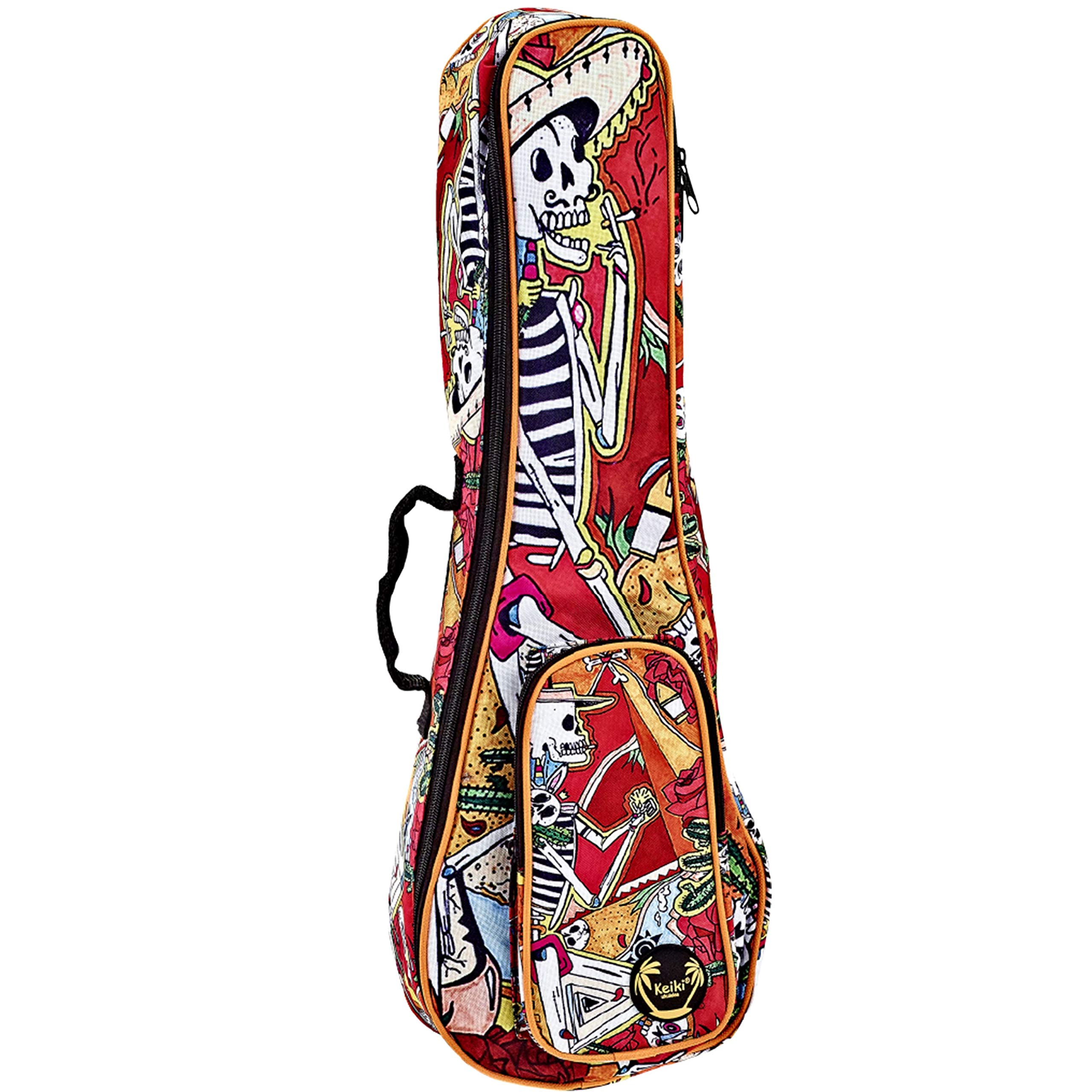 ORTEGA Gigbag for Tenor Ukuleles with Shoulder Straps - El Muerto (KUB-EM-TE)