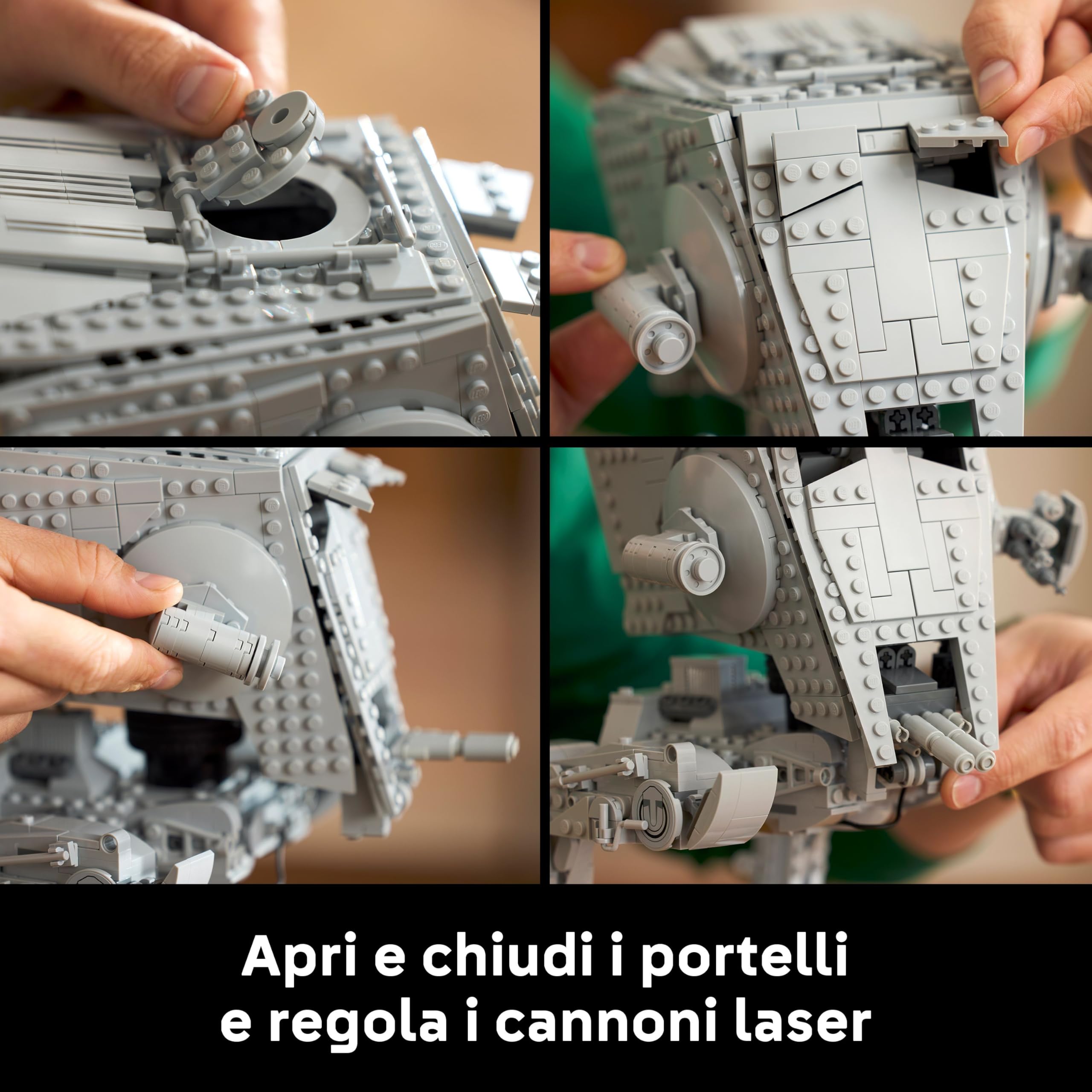 LEGO Star Wars 75417 Walker AT-ST - Set da Costruire per Adulti - Kit di Modellismo UCS da Esposizione con Minifigure e Targa Informativa - Regalo da Collezione per i Fan