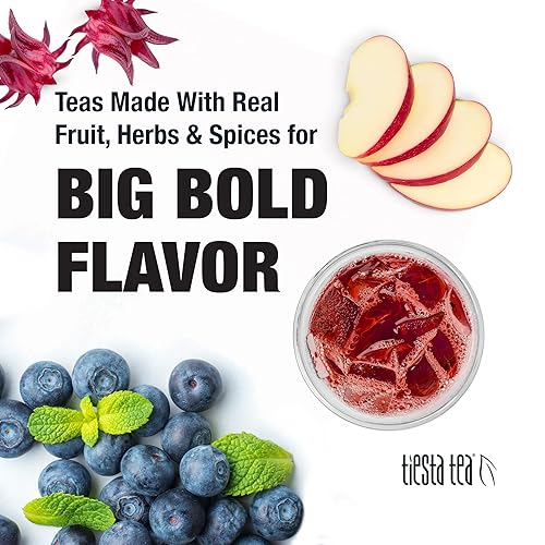 Miniatura 5 de Tiesta Tea - Blueberry Wild Child Cold Brew  Té de hierbas de hibisco de arándanos  Mezcla de té helado de hojas sueltas  Té helado sin cafeína  10