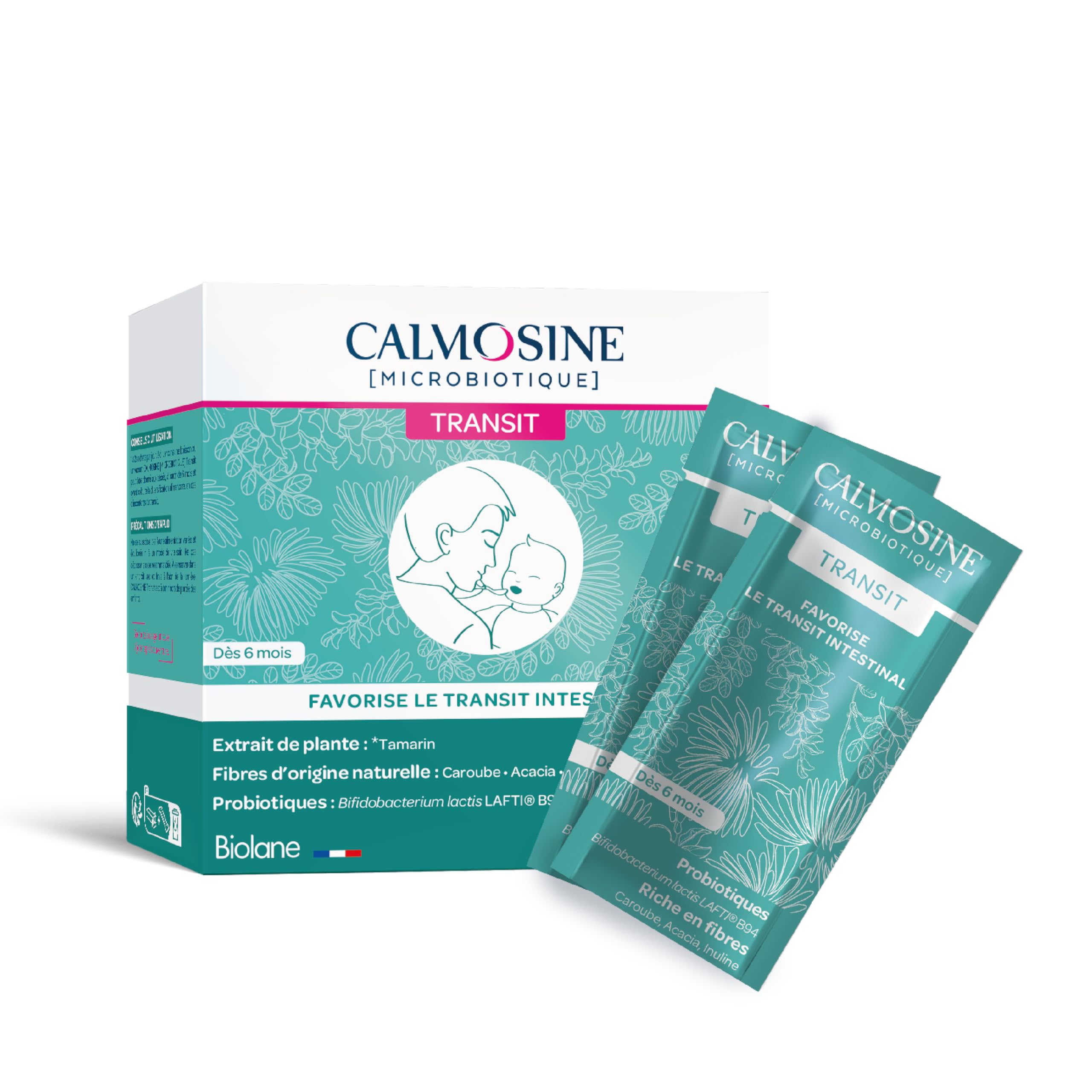 Calmosine - Microbiotique Transit - Complément alimentaire bébé - Améliore le transit intestinal - 20 sachets - Dès 6 mois - Fabriqué en France