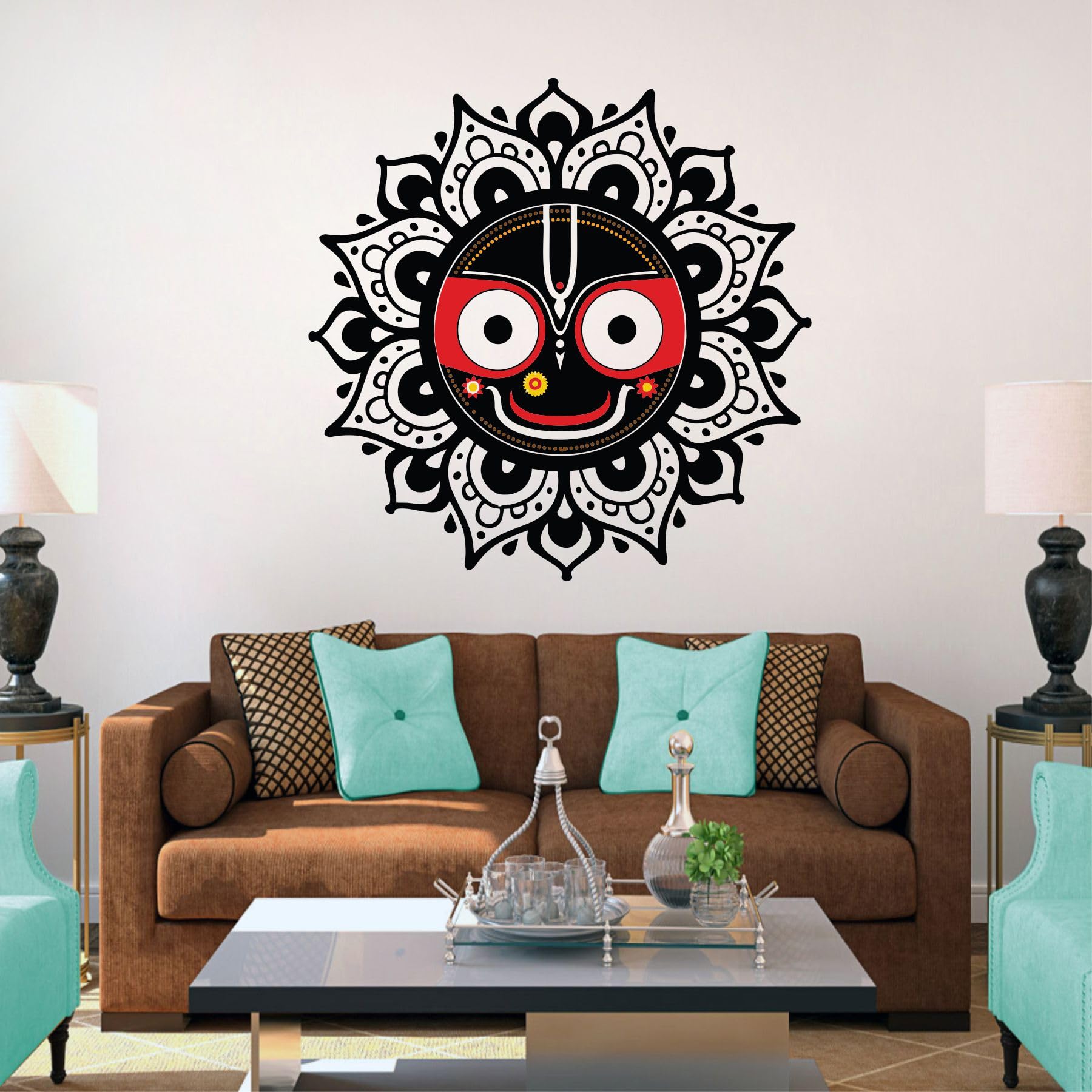 Wall Admire Lord Jagannath Wall Sticker Size -23X19 Inches-image-41