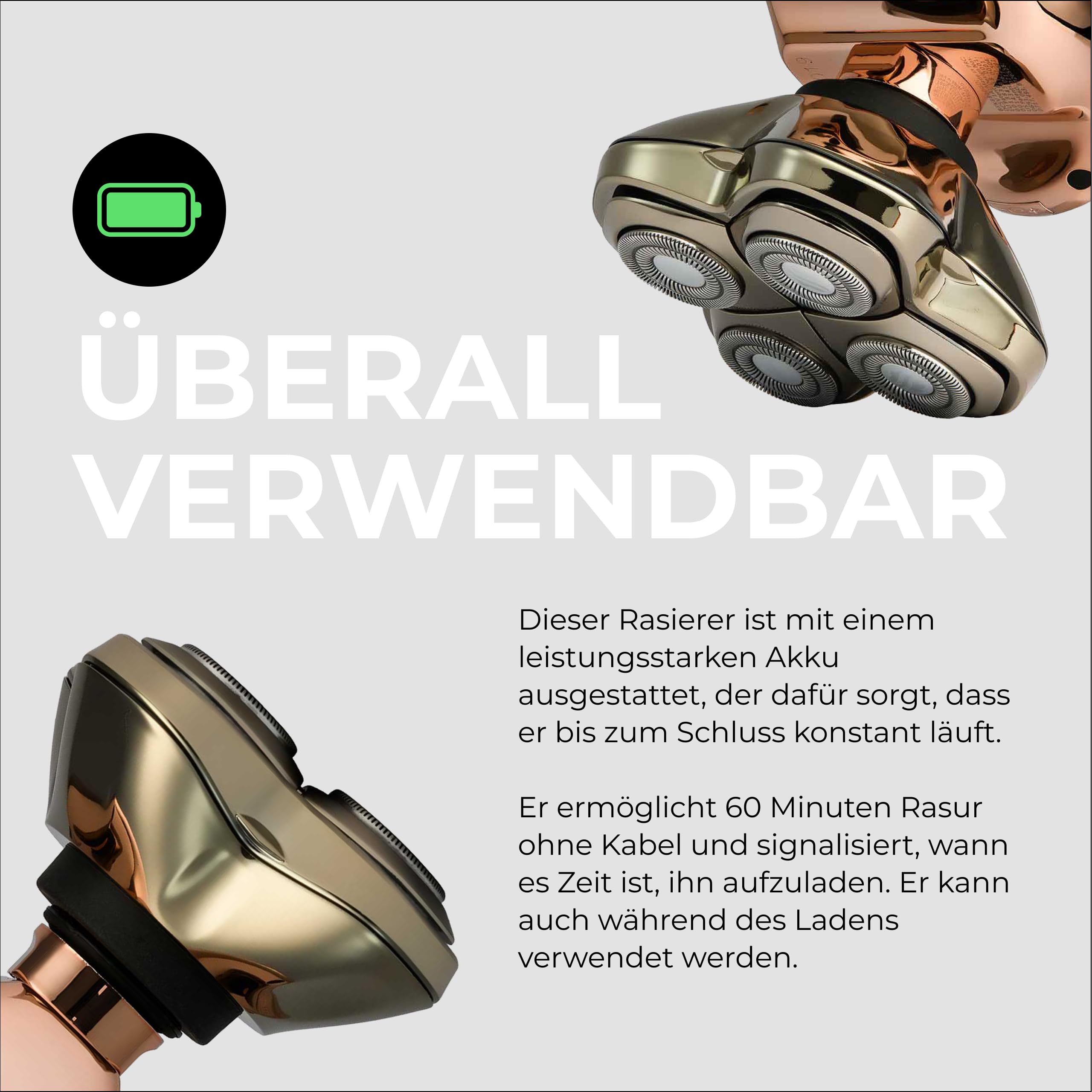 Skull Shaver Butterfly Kiss Pro Roségold – Damen-Trimmer für Körper und Kopf, weiblicher Elektrorasierer, bestes Geschenk für Frauen | Elektrorasierer für Damen, Damenrasierer, Bikini-Trimmer, Gesichtshaarentferner
