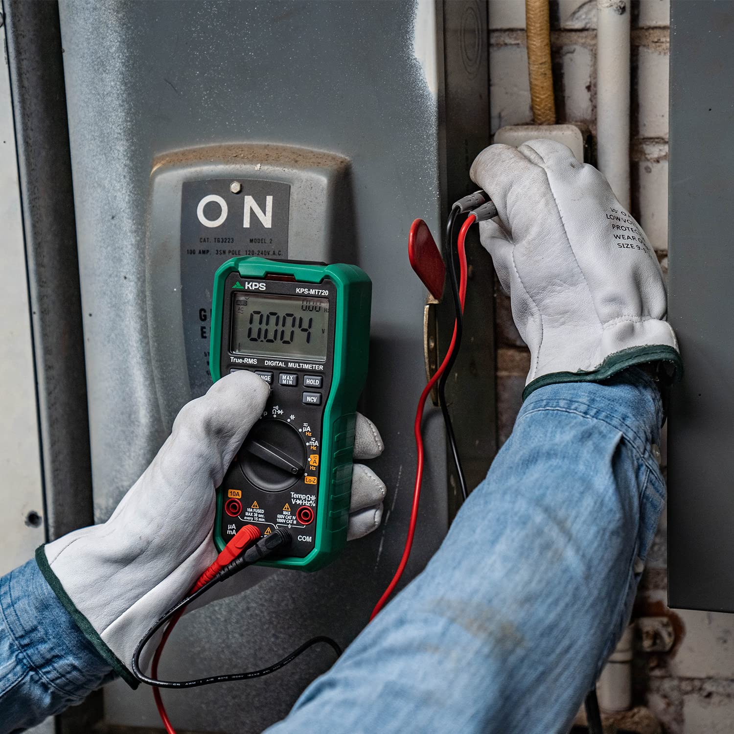 KPS-MT720 Multimetro digital TRMS Profesional baja impedancia 6600 cuentas, Tensión 1000V AC/DC, Corriente 10A AC/DC, NCV (Detección sin contacto), Temperatura CAT.III 1000V, CAT.IV 600V