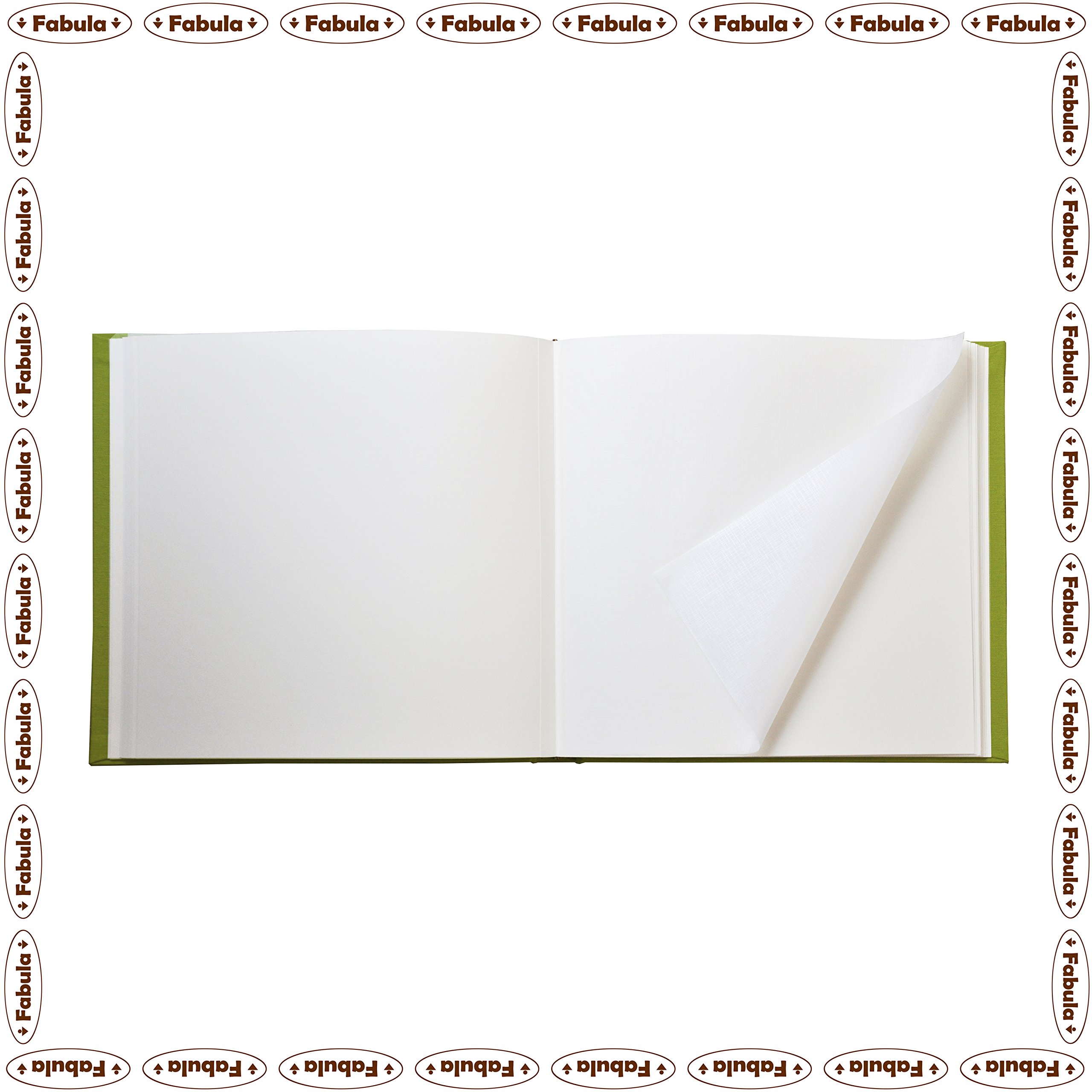 Fabula Linea Albero Verde - Album Nascita Giraffa - formato cm 30x30 con Copertina 184 Arancione e applicazioni in legno - 4 fogli DIARIO NASCITA + 30 fogli bianchi per incollaggio foto - Cod. 161080n