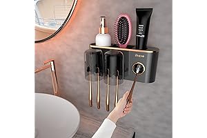 Toothbrush Holders Bathroom Accessories with showgoca Toothpaste Dispenser