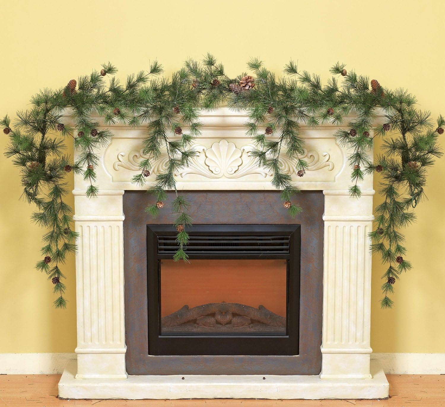 The Gerson Companies Snowy Ming Pine Christmas Garland 6 Feet Long New