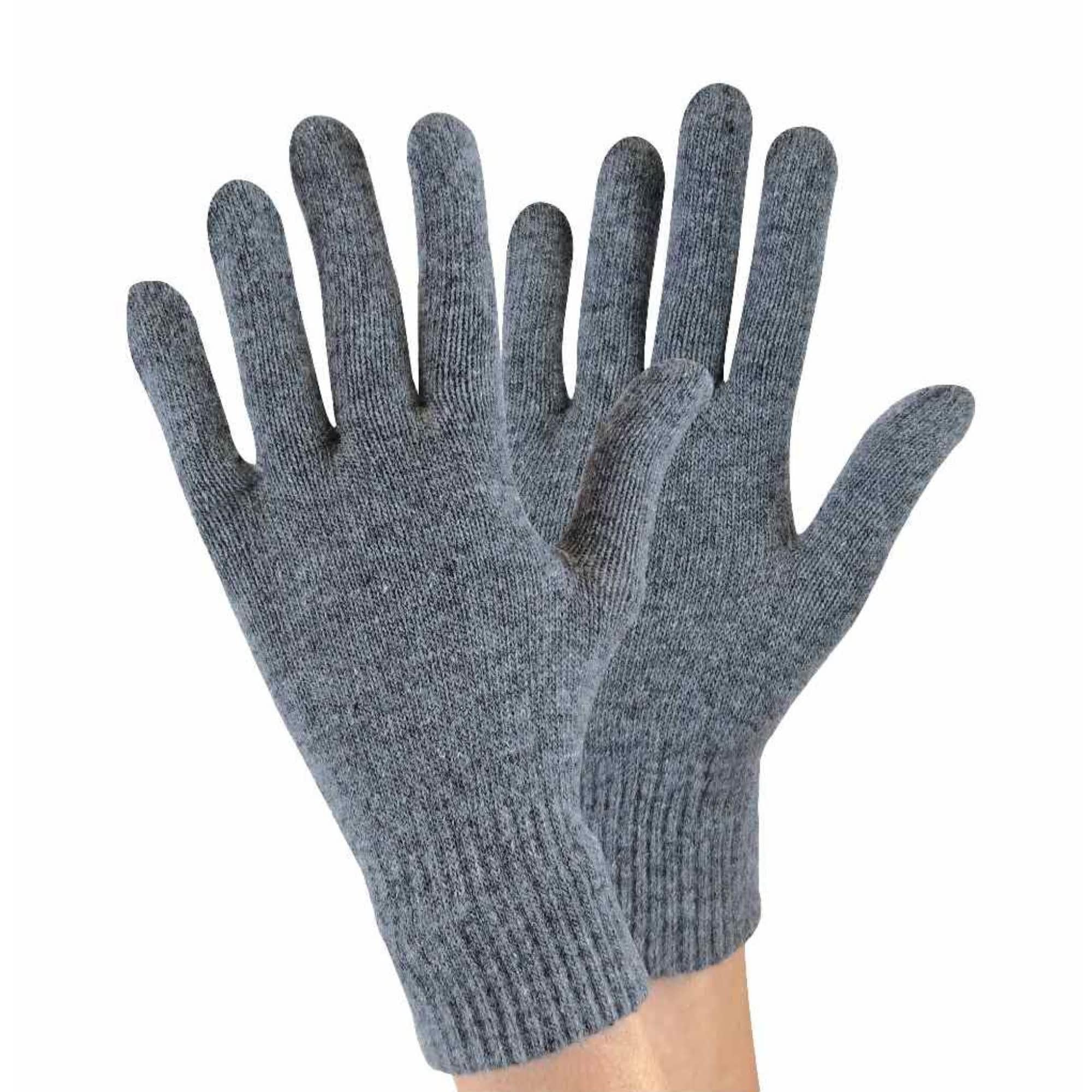 Sock Snob - Ladies/Womens Knitted Winter Warm Magic Thermal Wool Gloves for Cold Weather (Grey, One Size)