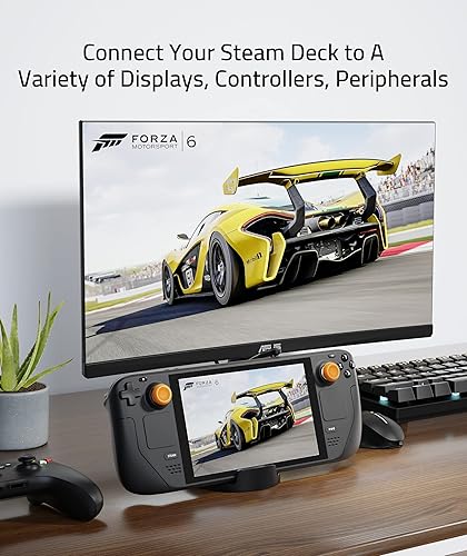Vista 8 de Syntech Funda protectora negra con estación de acoplamiento compatible con Steam Deck