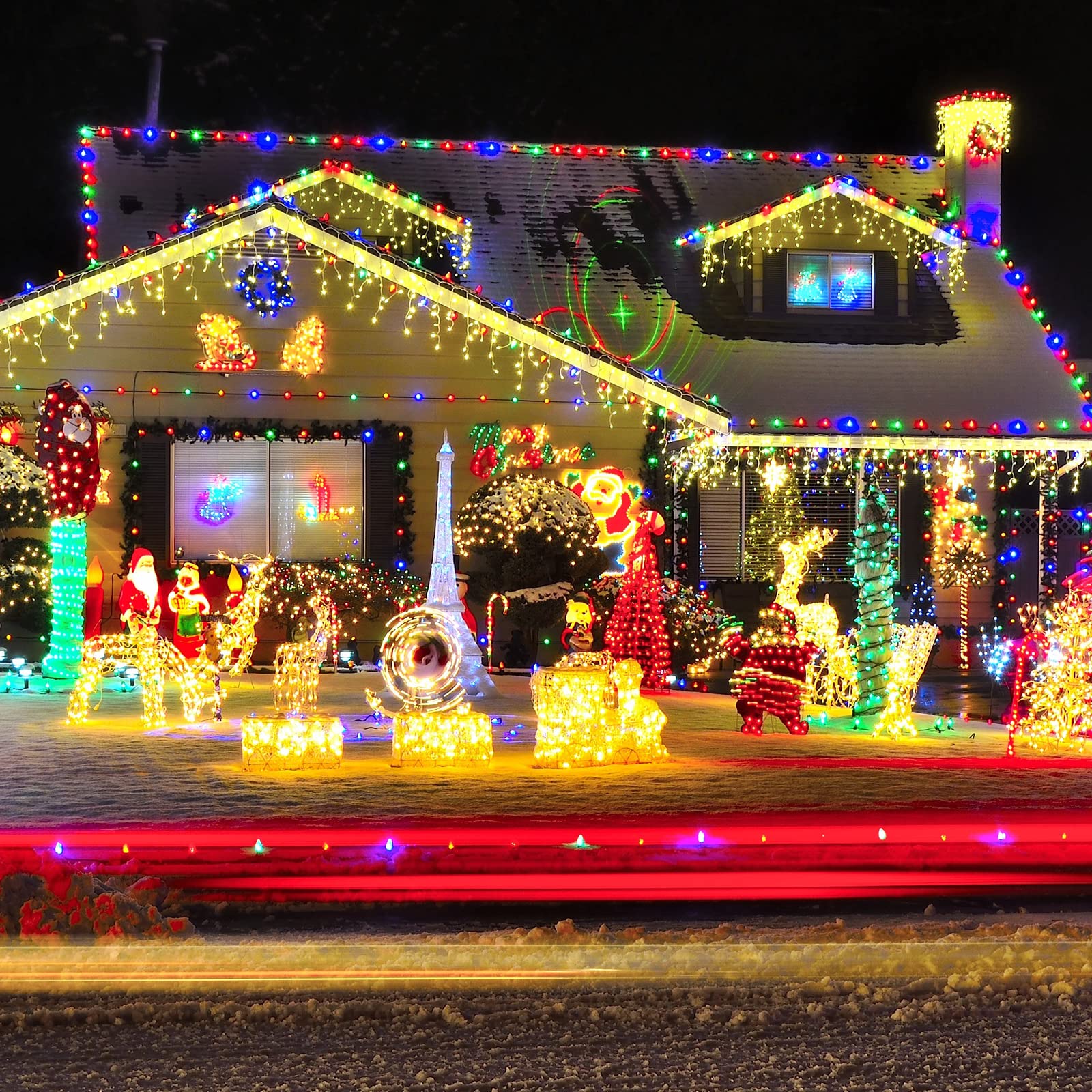 HOMASIS 30M LED Lichterschlauch, Lichterkette mit 1080 LEDs, Lichtschlauch für Innen & Außen, wasserfest LED Streifen mit Nennlebensdauer 50000h, LED Strip für Weihnachten, Deko, Party (Warmweiß, 30)