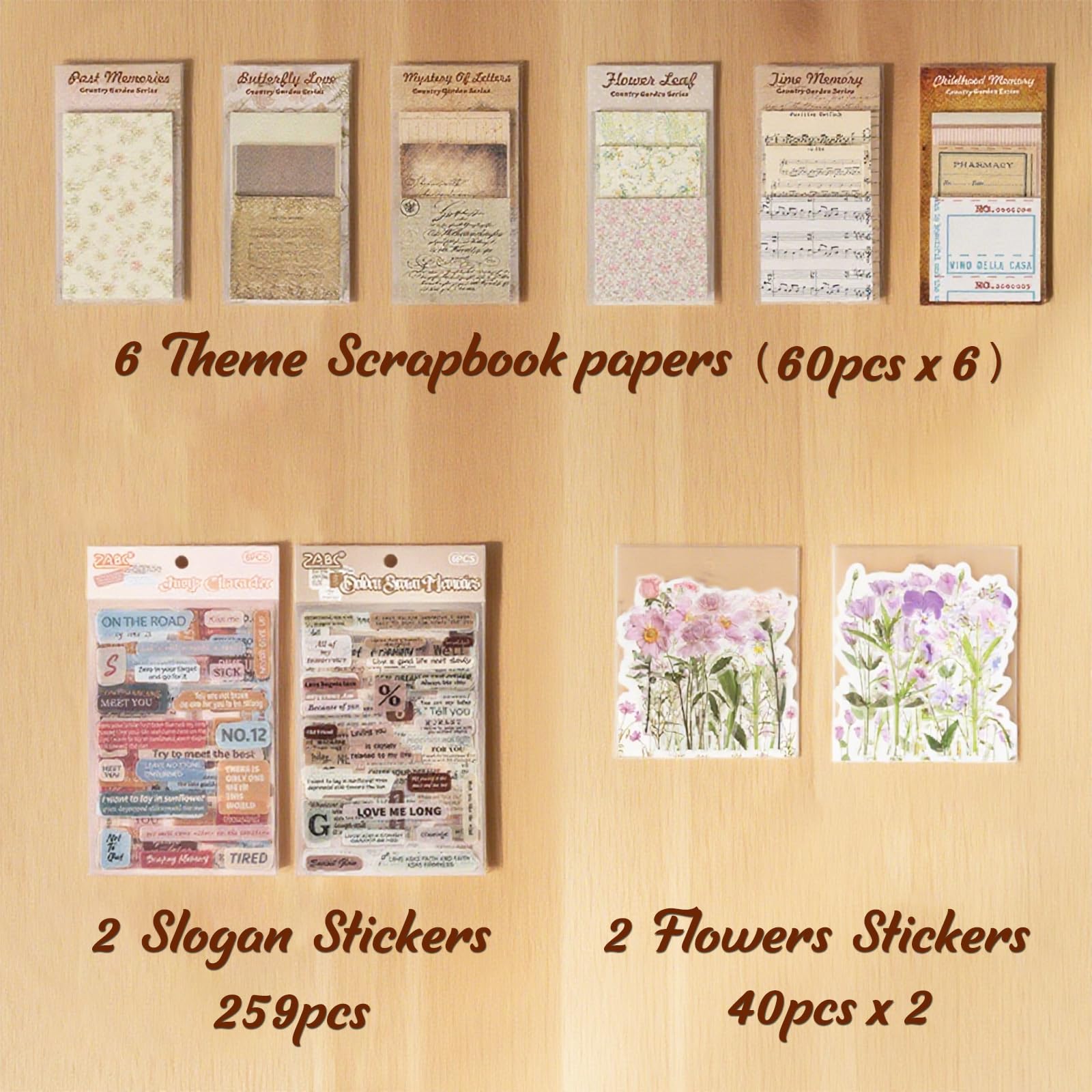 Zestaw papieru do scrapbookingu w stylu vintage, artykuły papierowe z naklejkami z kwiatami, do dziennika, dekoracyjny zestaw papieru do pamiętnika śmieci, retro rękodzieło, 699 szt