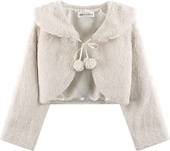 Bolerose Meisjes Satijn Lange mouwen Bolero Voor kinderen Kinderen Shrug (Zwart, 5-6 Jaren