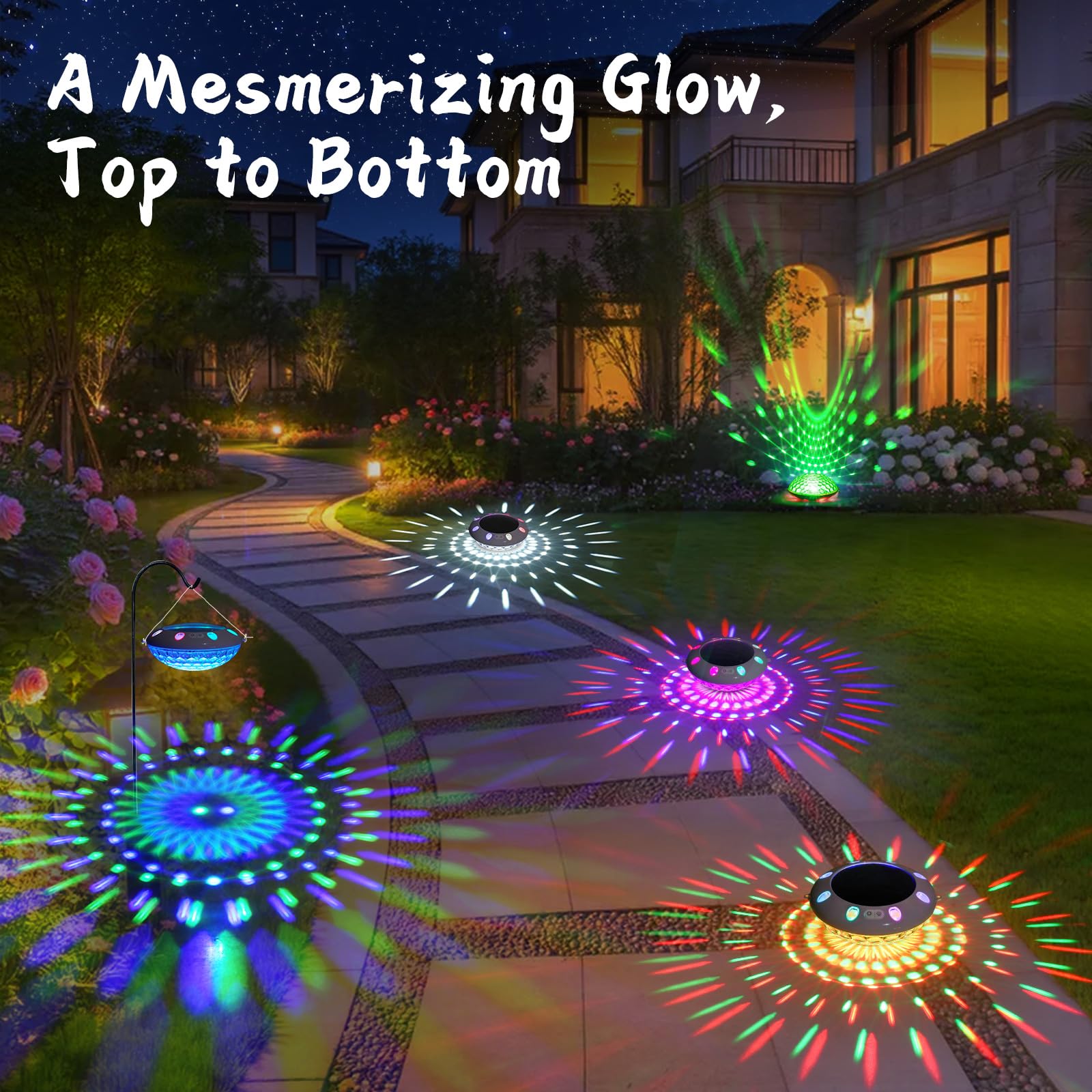 Schwimmende Poolleuchten mit Fernbedienung, RGB-Farbwechsel-Solar-Lichter, die mit dynamischer Beleuchtung schwimmen, IP68 wasserdichte LED-Solar-Lichter (4)