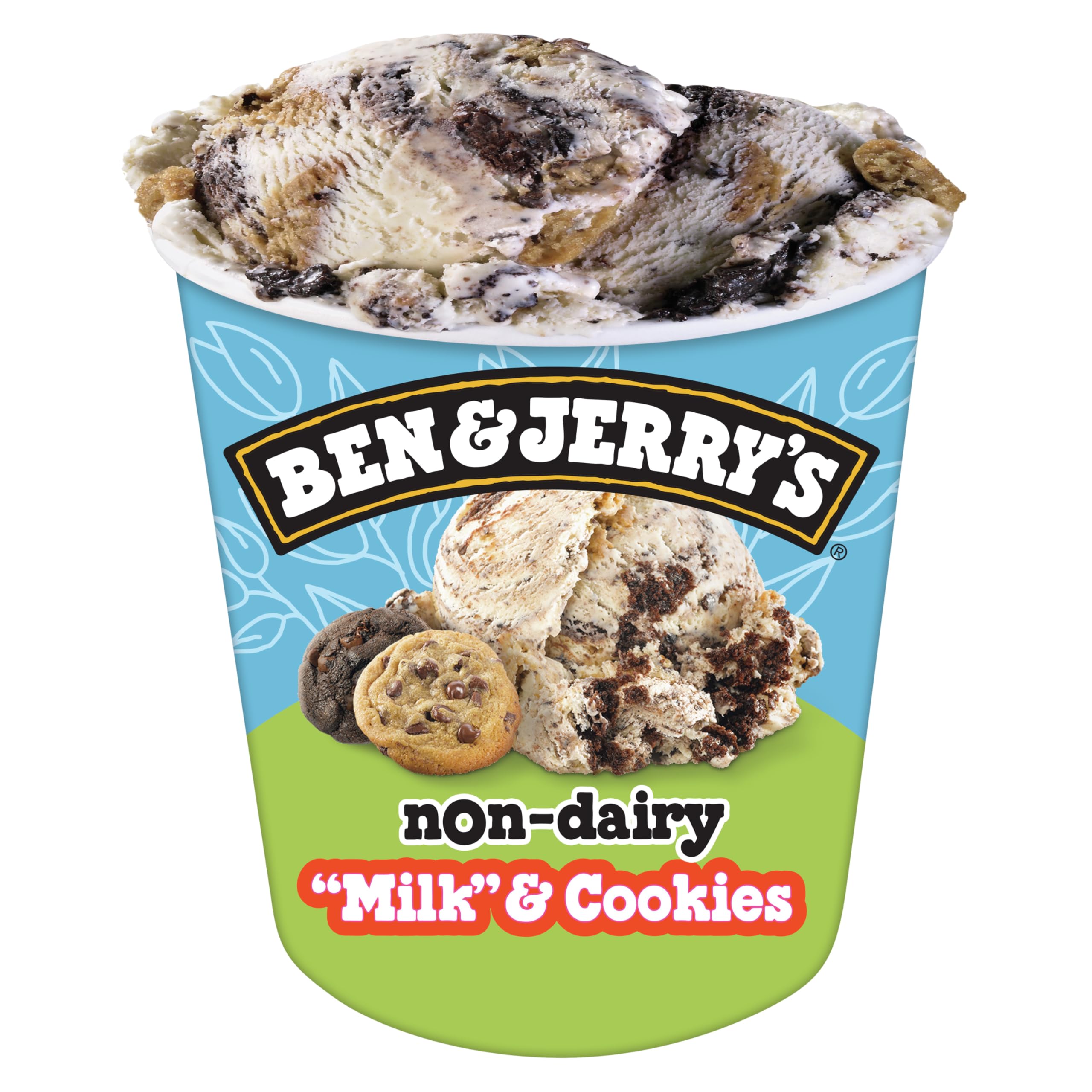 Ben & Jerry's Non-Dairy "Milk" & Cookies Vanilla Frozen Dessert Certified Vegan Pint 16 oz