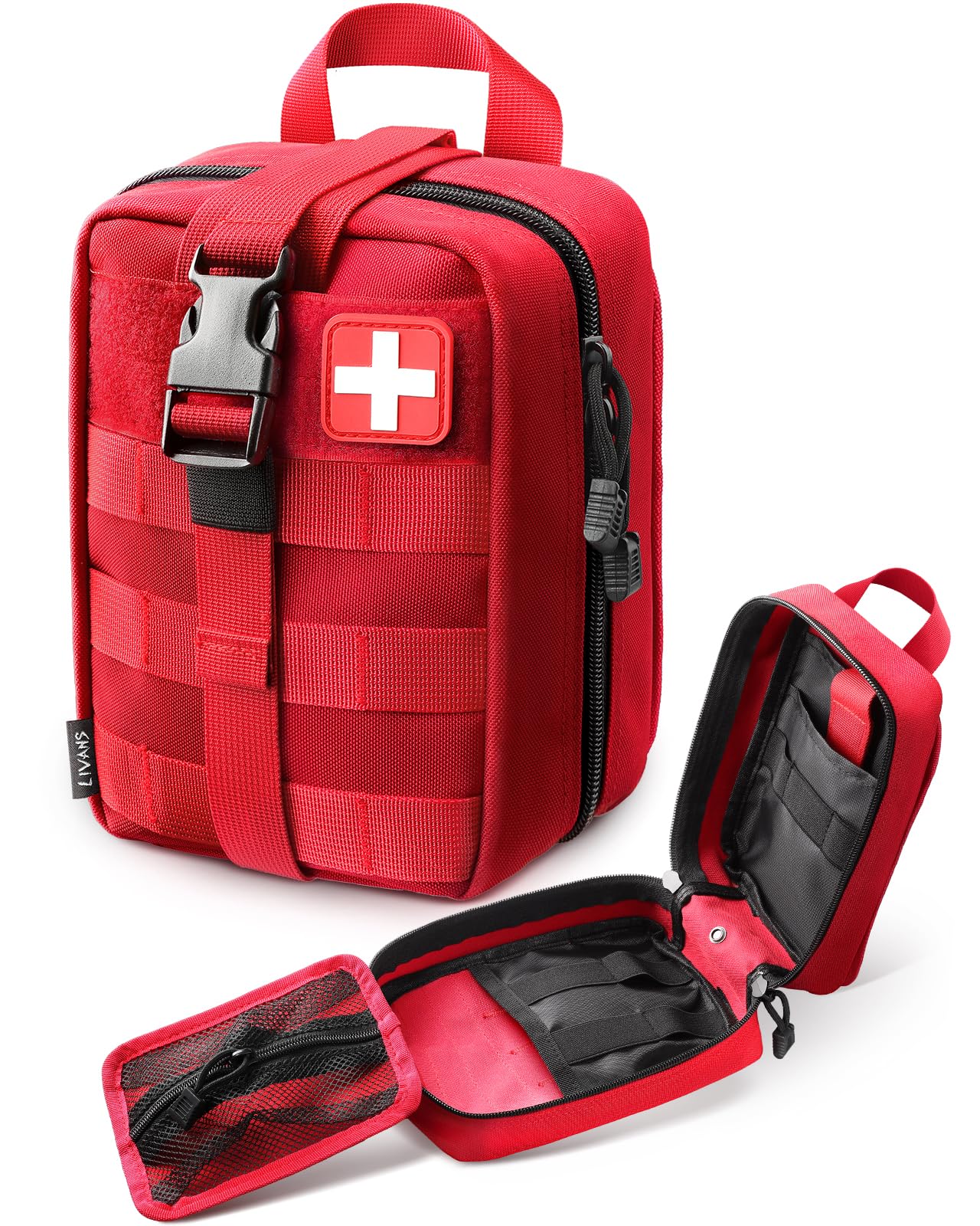 LIVANS 1000D First Aid Bag Empty Medical Ifak Pouch Molle EMT Pouches Rip-Away Tactical Military Trauma Emergency Medic Bag