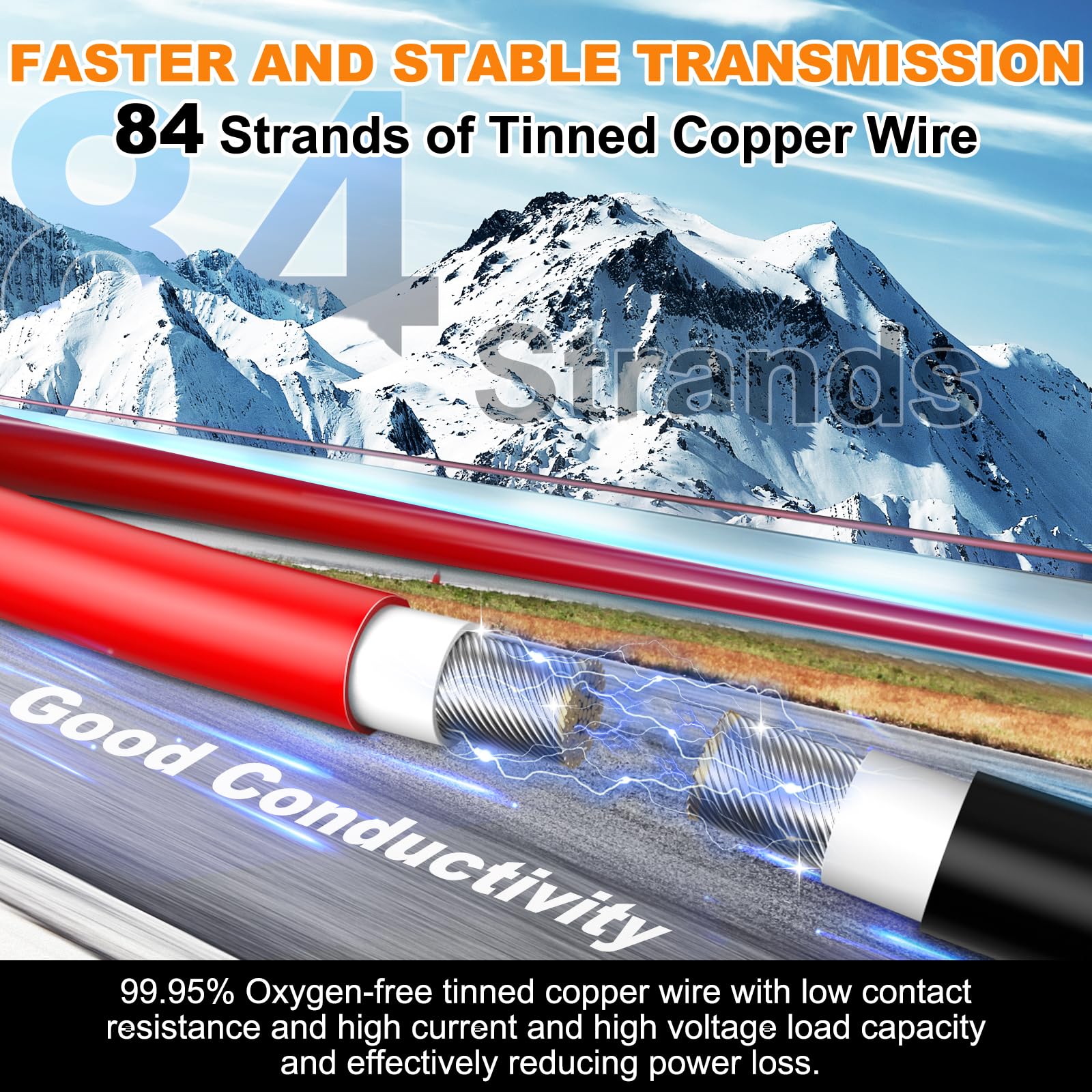 Oududianzi Câble de panneau solaire, 10 AWG, H1Z2Z2-K, en cuivre étamé, pour système solaire photovoltaïque, voiture, camping-car, bateaux (15 m, noir à 15 m, rouge)