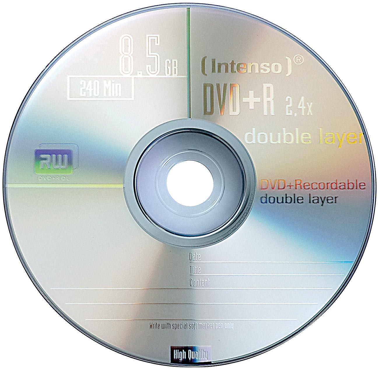 Intenso DVD+R 8,5GB 8X Double Layer, 2X 25er-Spindel (Brenner)