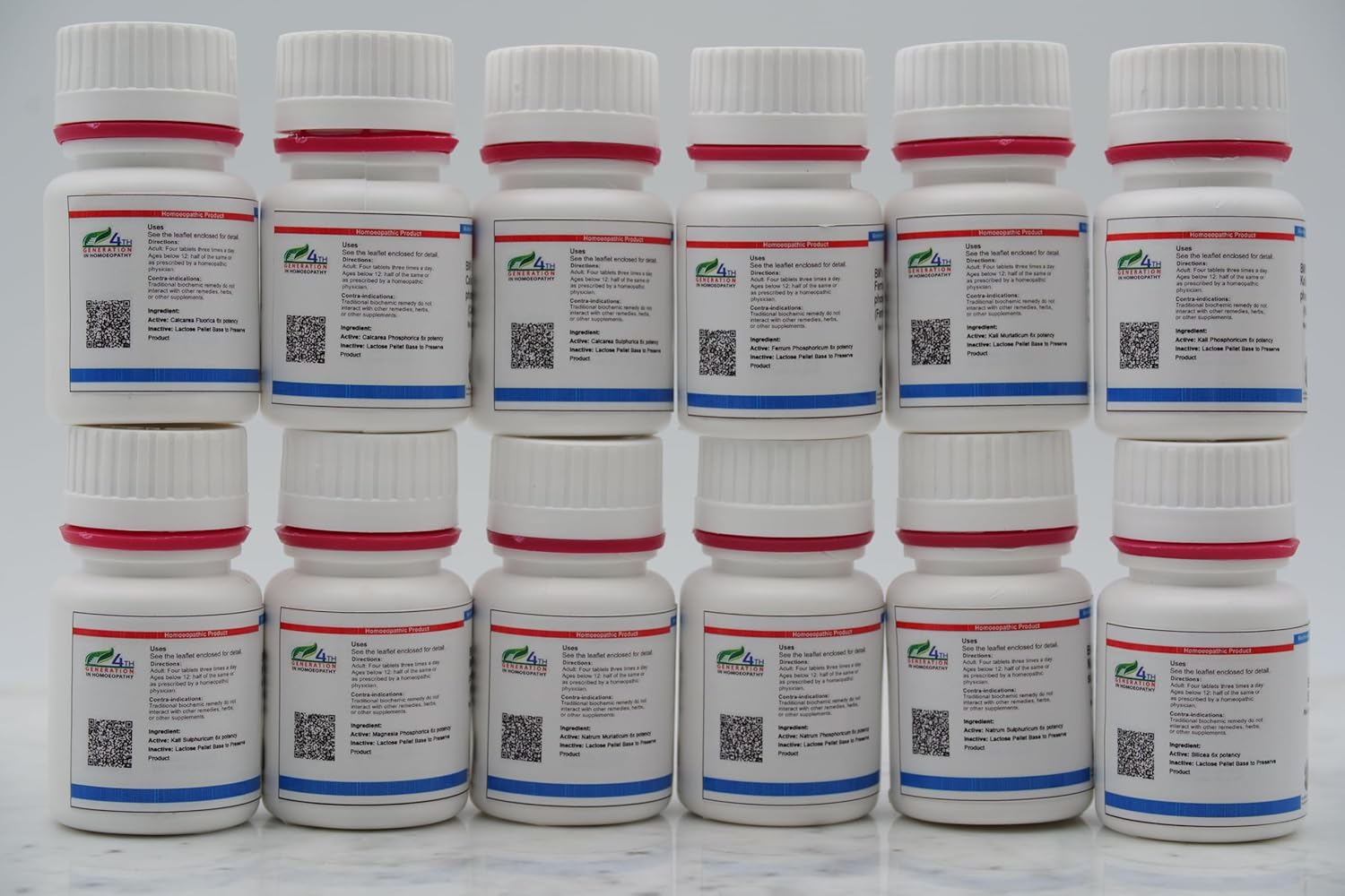 Economy Pack Tissue Cell Salt Kit, All 12 Schussler Cell Salts with Easy to Use Remedy Chart - Boosts the Immune System and Provides Vital Cellular Nutrition, 12 Bottles, 350 Pellets Each | Bestmade