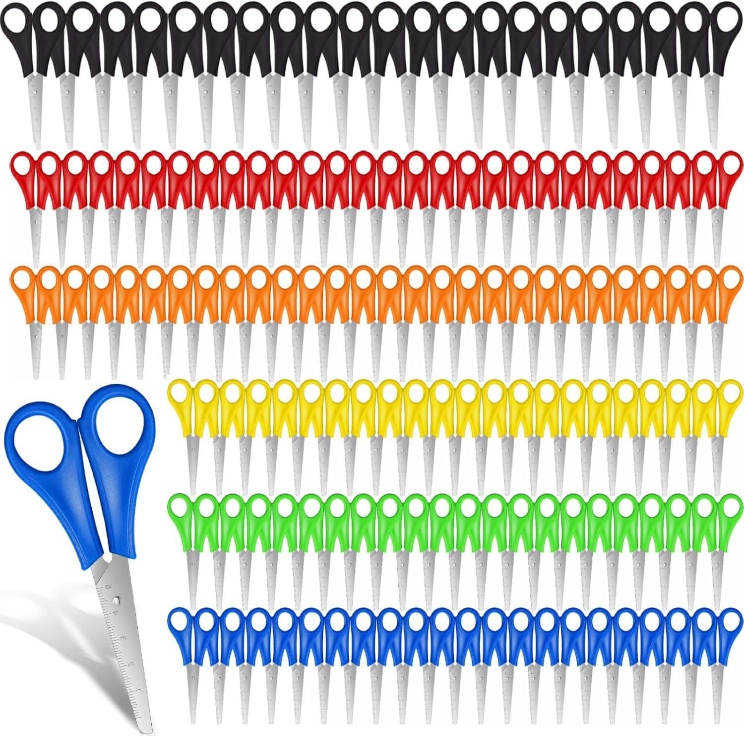 240 Stück Kinderscheren für Schule, 12,7 cm, Schülerschere, Kinderschere, stumpfe Spitze, Sicherheitsschere, Edelstahl-Papierschere für Kindergarten, primäres Bastelprojekt (240)