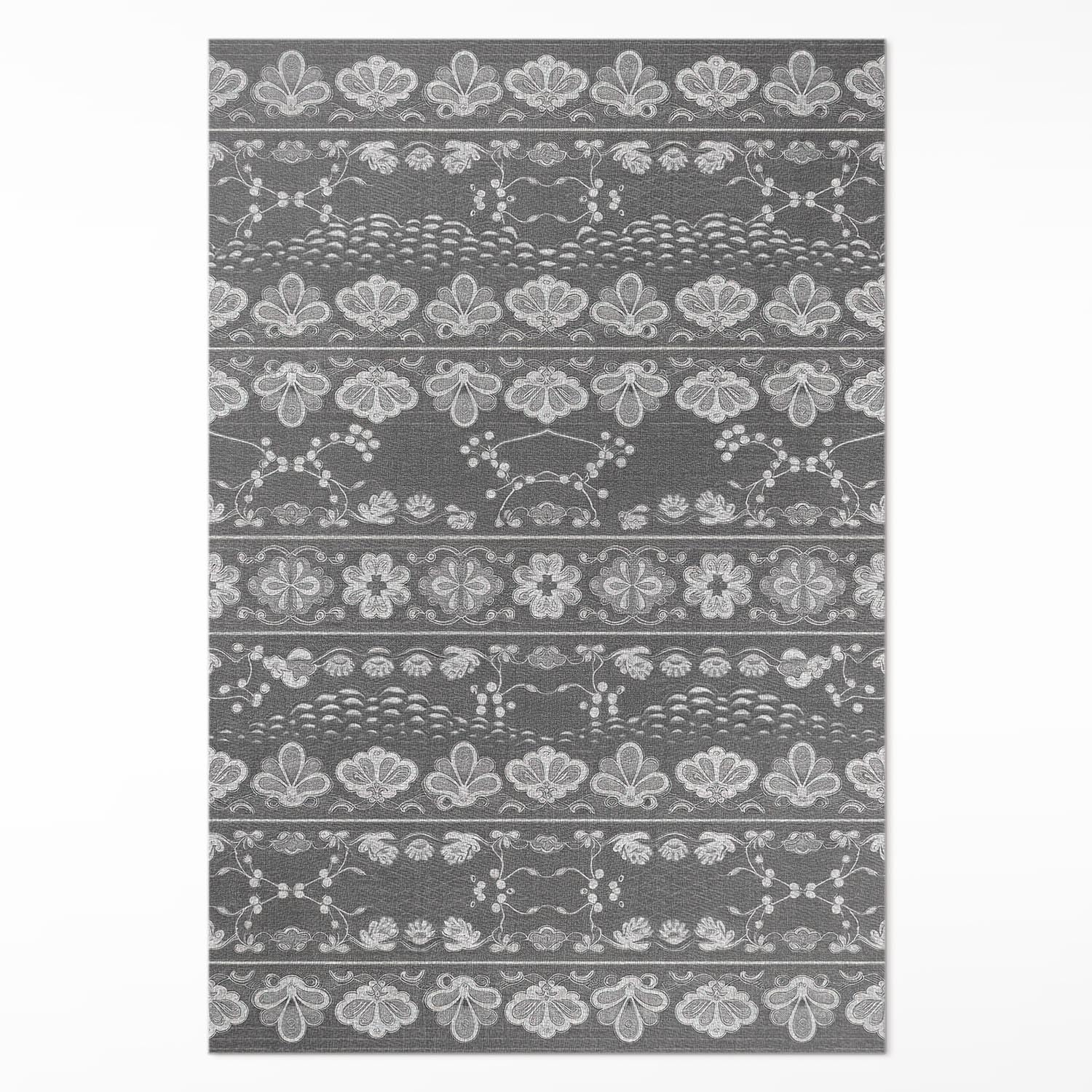 Tapis PVC résistant à la décoloration et facile à nettoyer 140x210 cm motif jardin