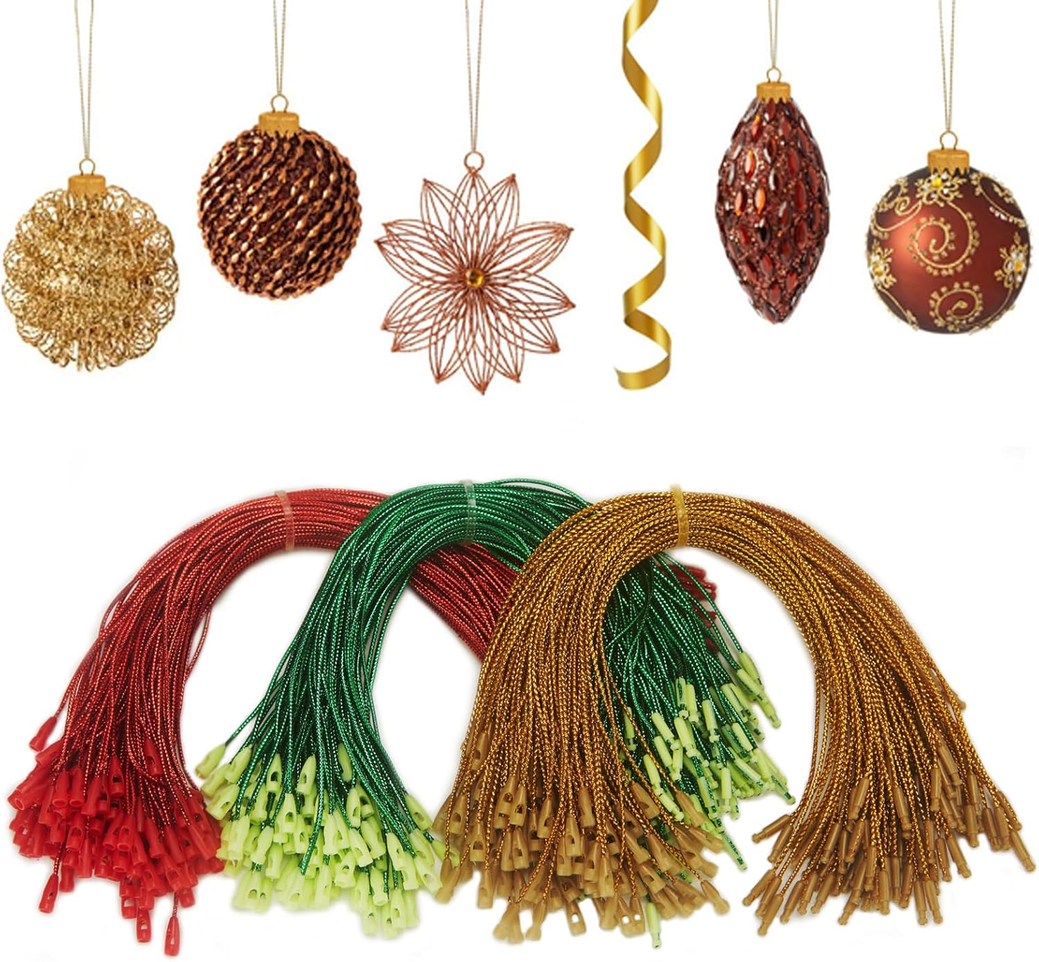 300Pcs Christmas Ornaments String Hanger,Christmas Tree