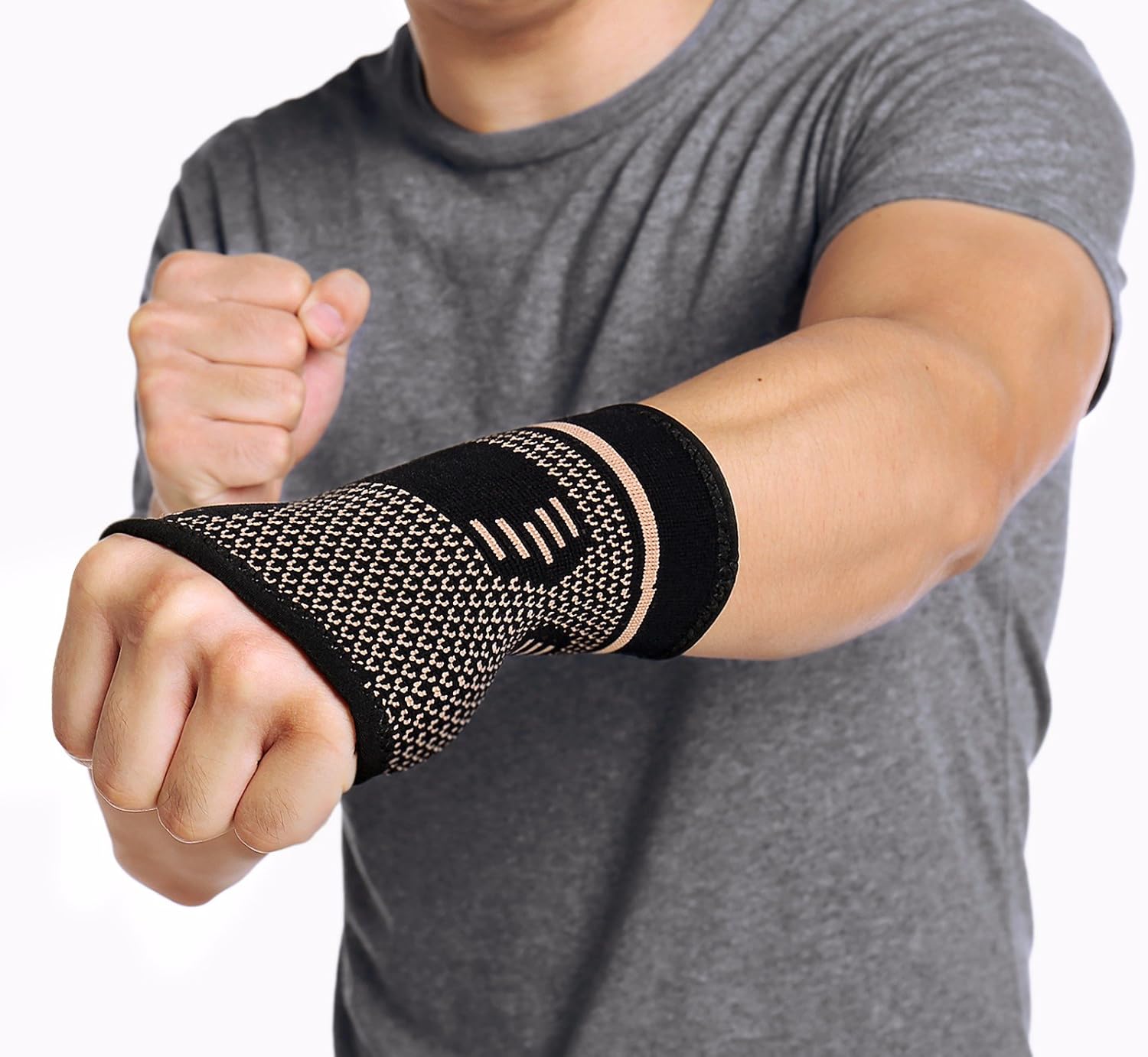 Buy CFR Copper Wrist Support Compression Sleeves Braces for Carpal