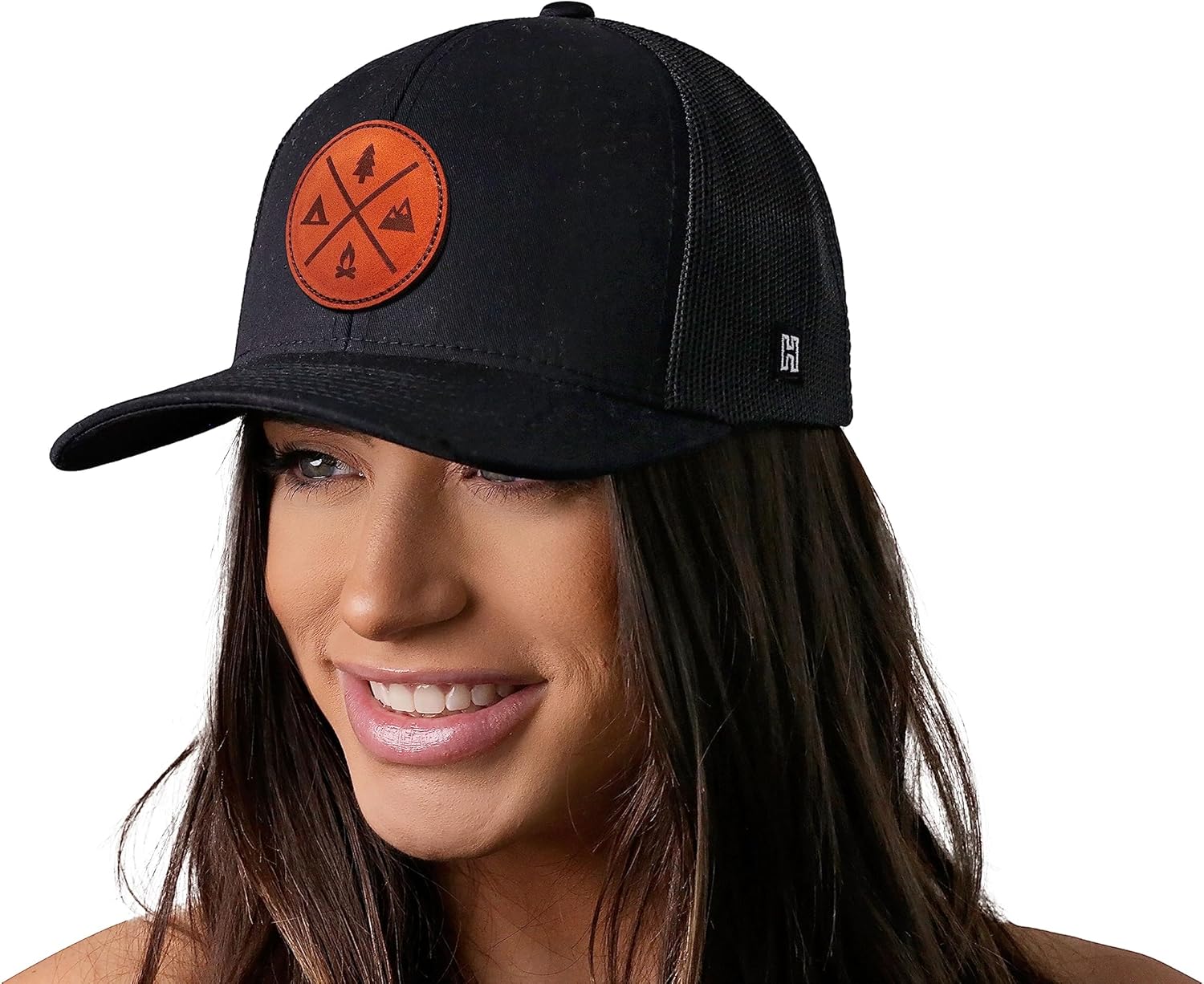 HAKA Camping Hat – Outdoors Trucker Hat for Men & Women, Baseball Cap Adjustable Snapback - Leather - Image 4