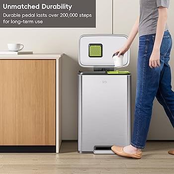 Amazon.com: EKO Madison Brushed Stainless 25L+20L Dual Compartment Amazon.com: EKO Madison Brushed Stainless 25L+20L Dual Compartment