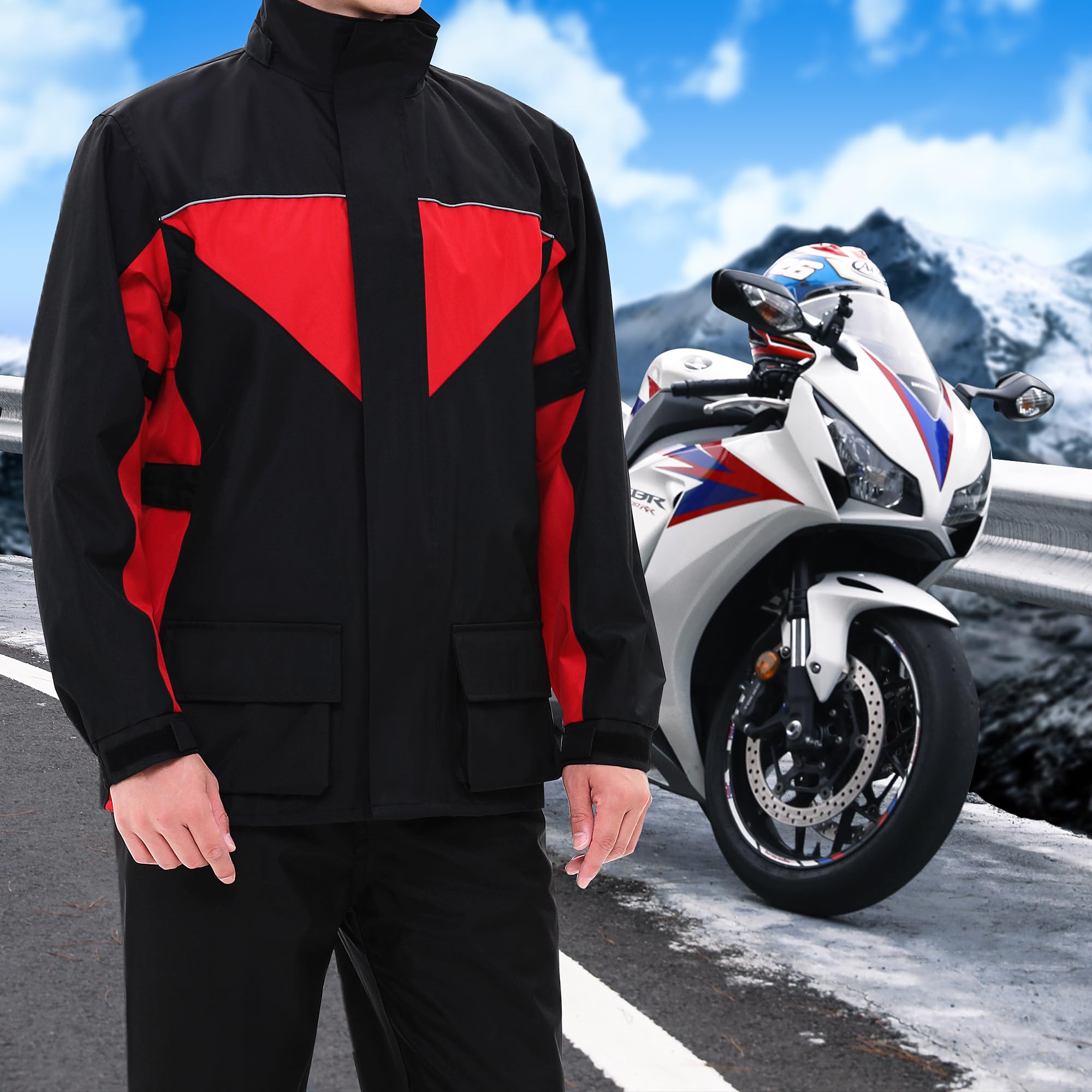 Coutyuyi Motorrad Regenanzug Herren Wasserdicht Atmungsaktiv Regenbekleidung outdoor fahrrad softshellregenjacke