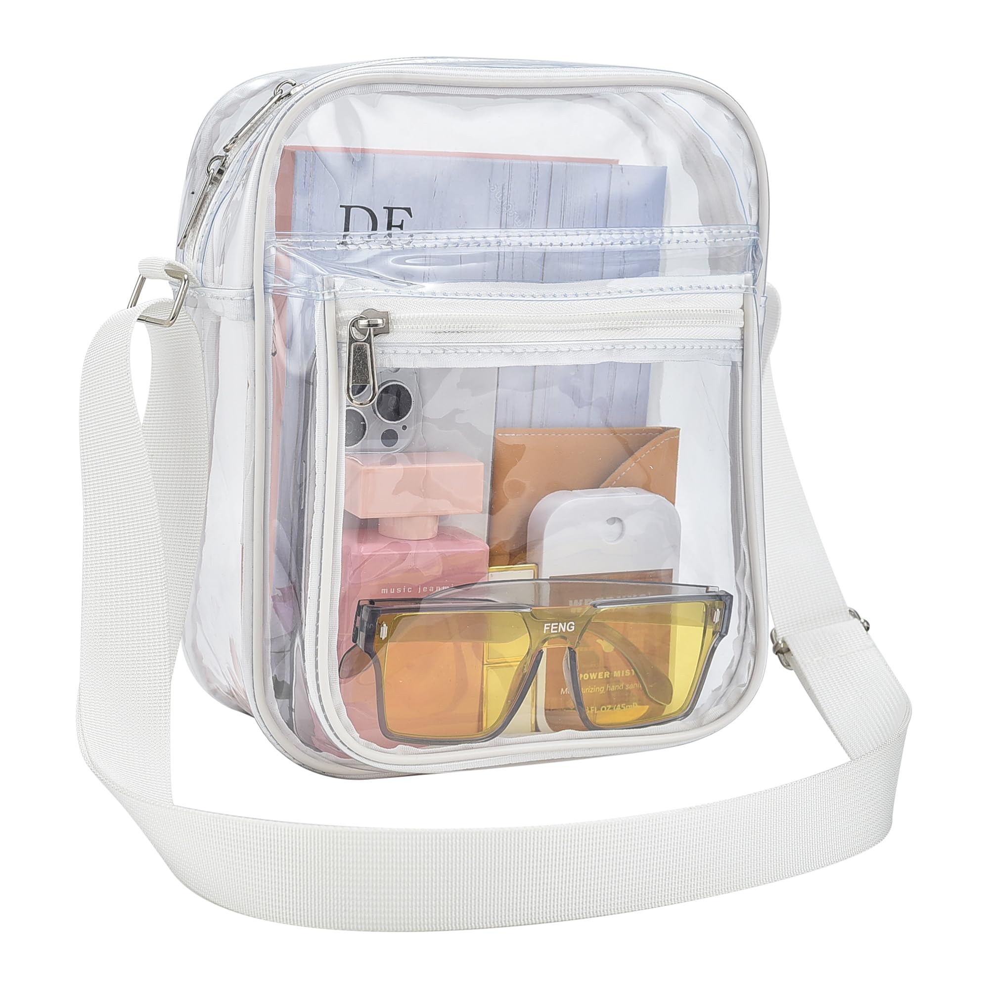 USPECLARE Clear Bag Stadium Approved Clear Messenger Bag for Men and Women